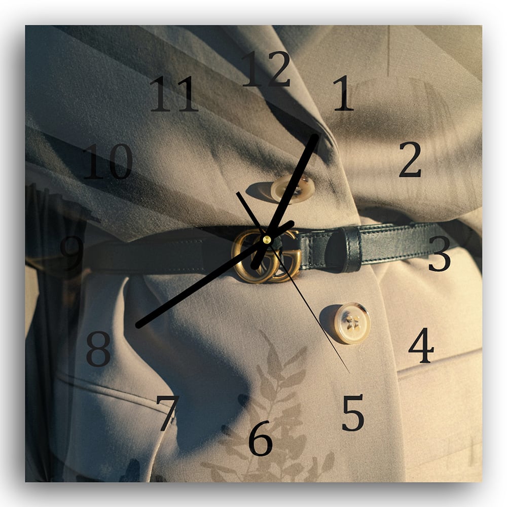 Wanduhr 30x30 - Gucci-Gürtel