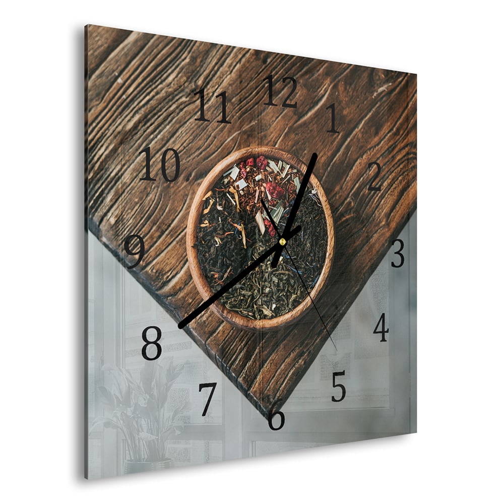 Wanduhr 30x30 - Kunst der Gewürze