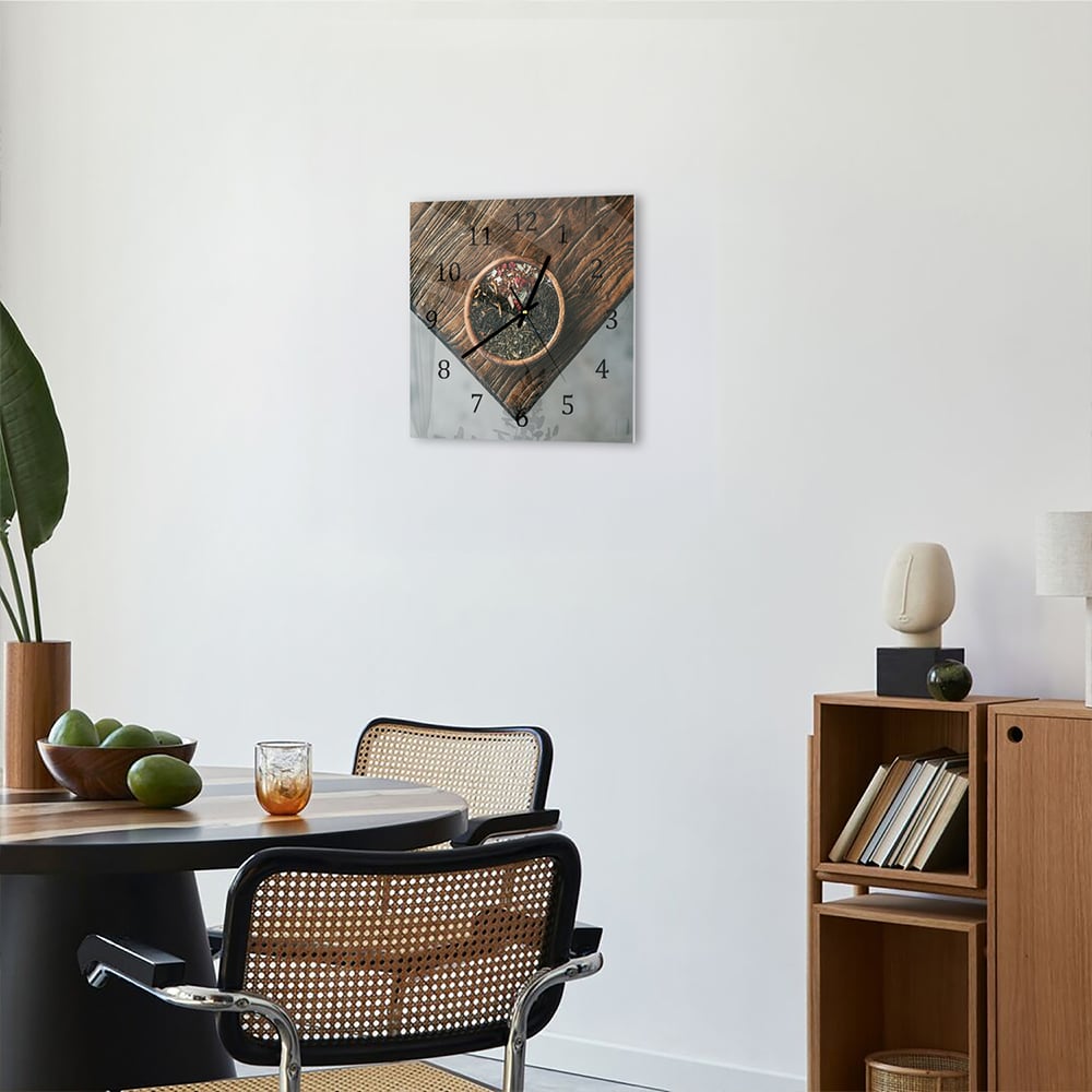 Wanduhr 30x30 - Kunst der Gewürze