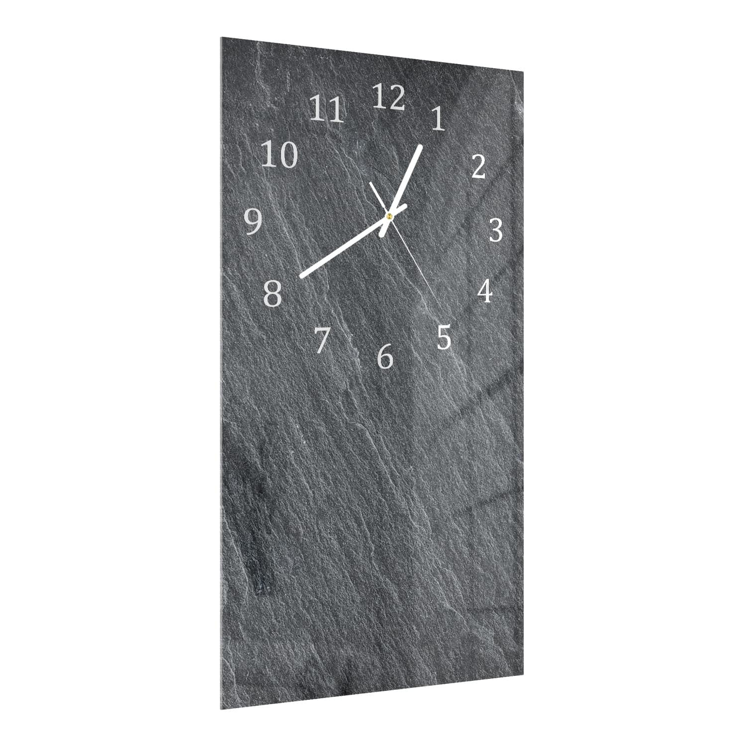 Wanduhr 30x60 - Dunkelgrauer Schiefer
