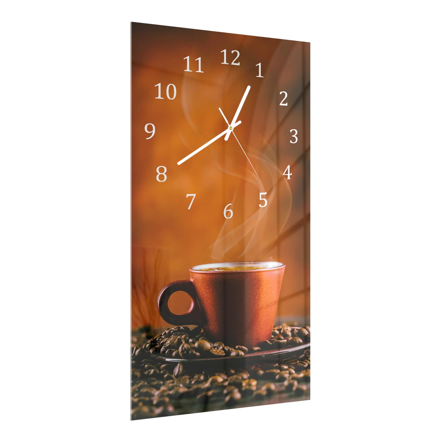 Wanduhr 30x60 - Kaffee-Aroma