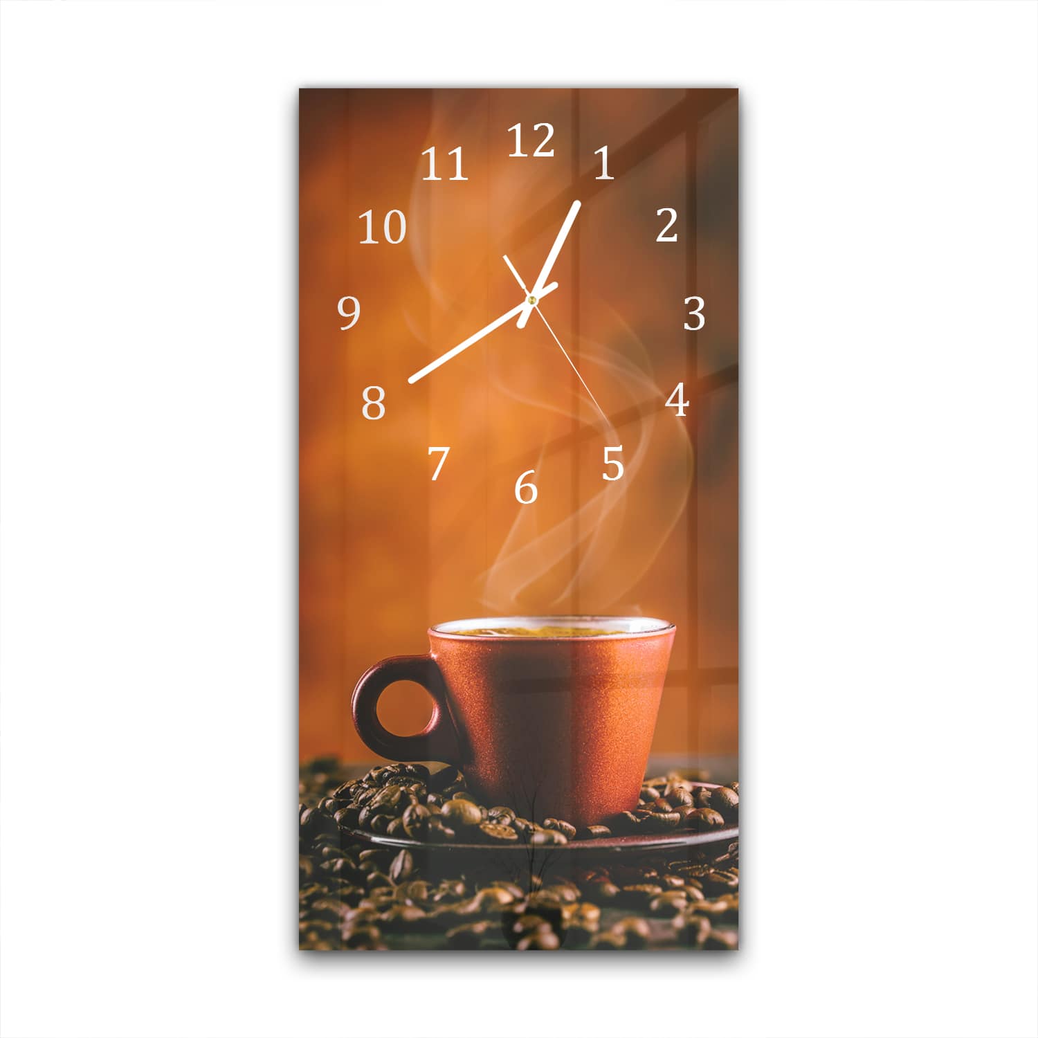 Wanduhr 30x60 - Kaffee-Aroma