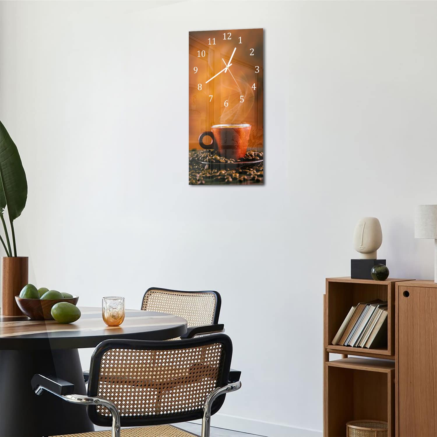 Wanduhr 30x60 - Kaffee-Aroma