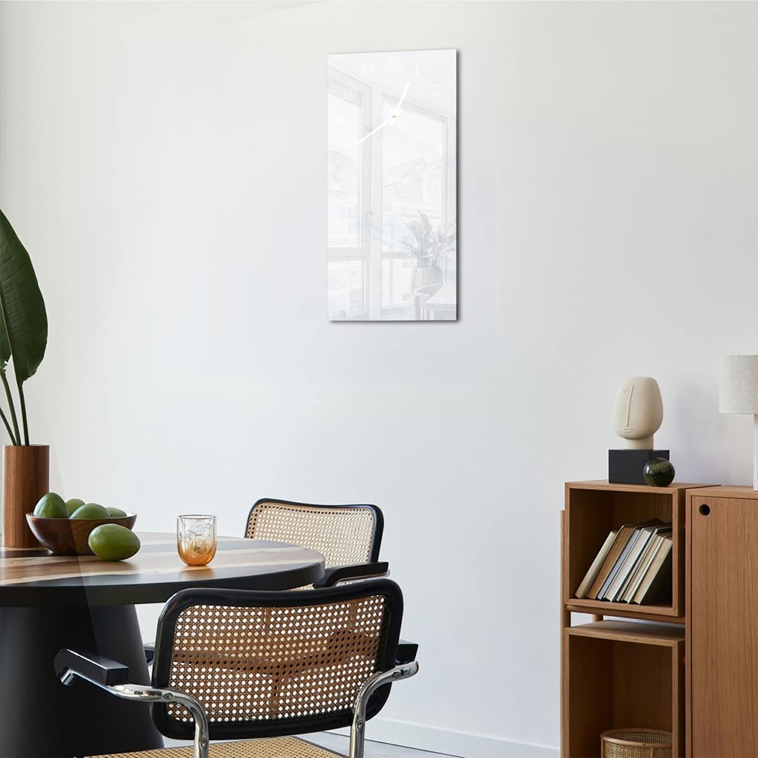 Wanduhr 30x60 - Weißer Marmor