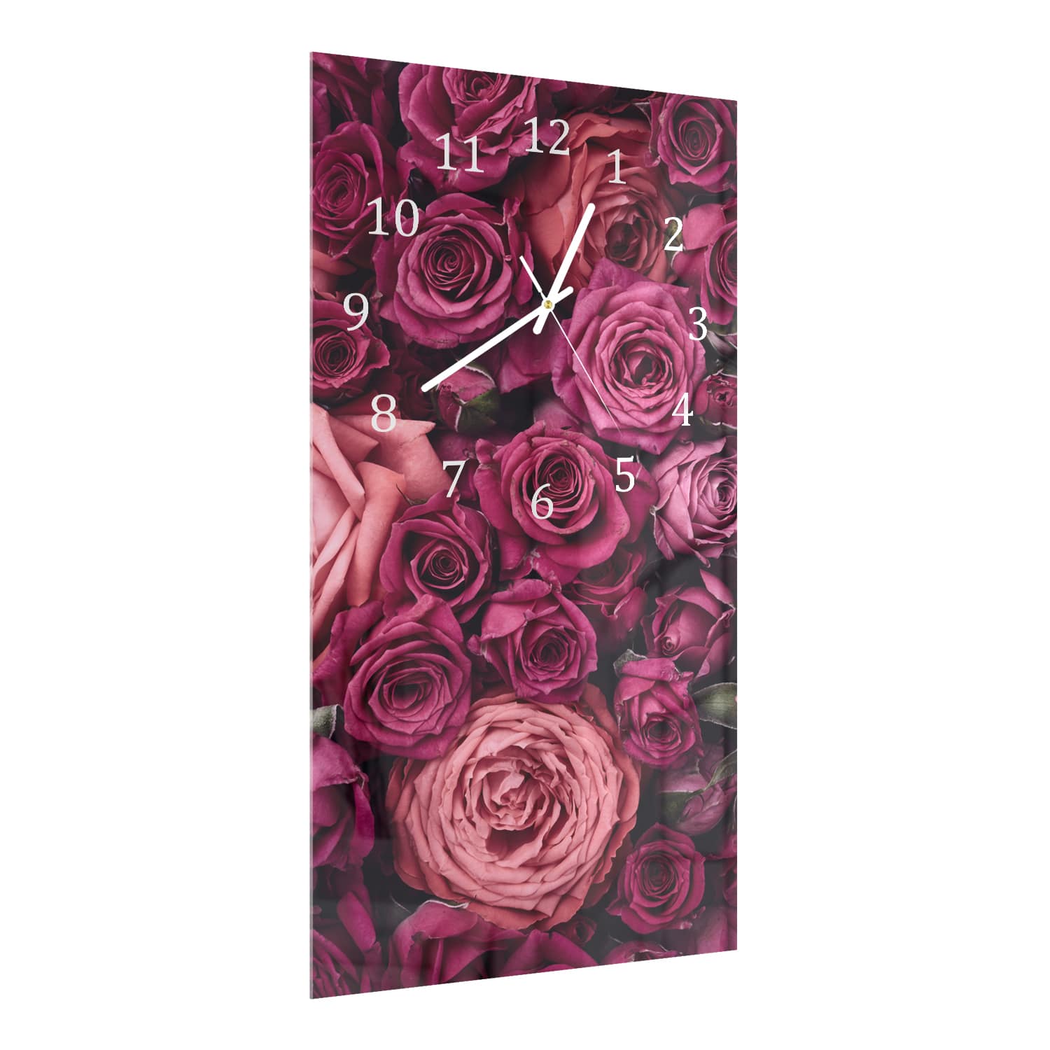 Wanduhr 30x60 - Hintergründe von Rosen