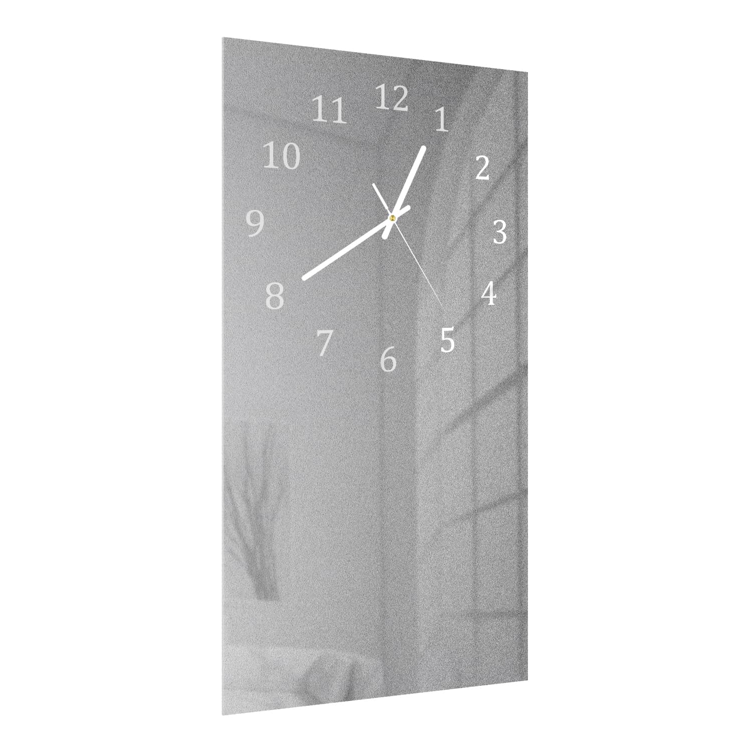 Wanduhr 30x60 - Mattes Silber