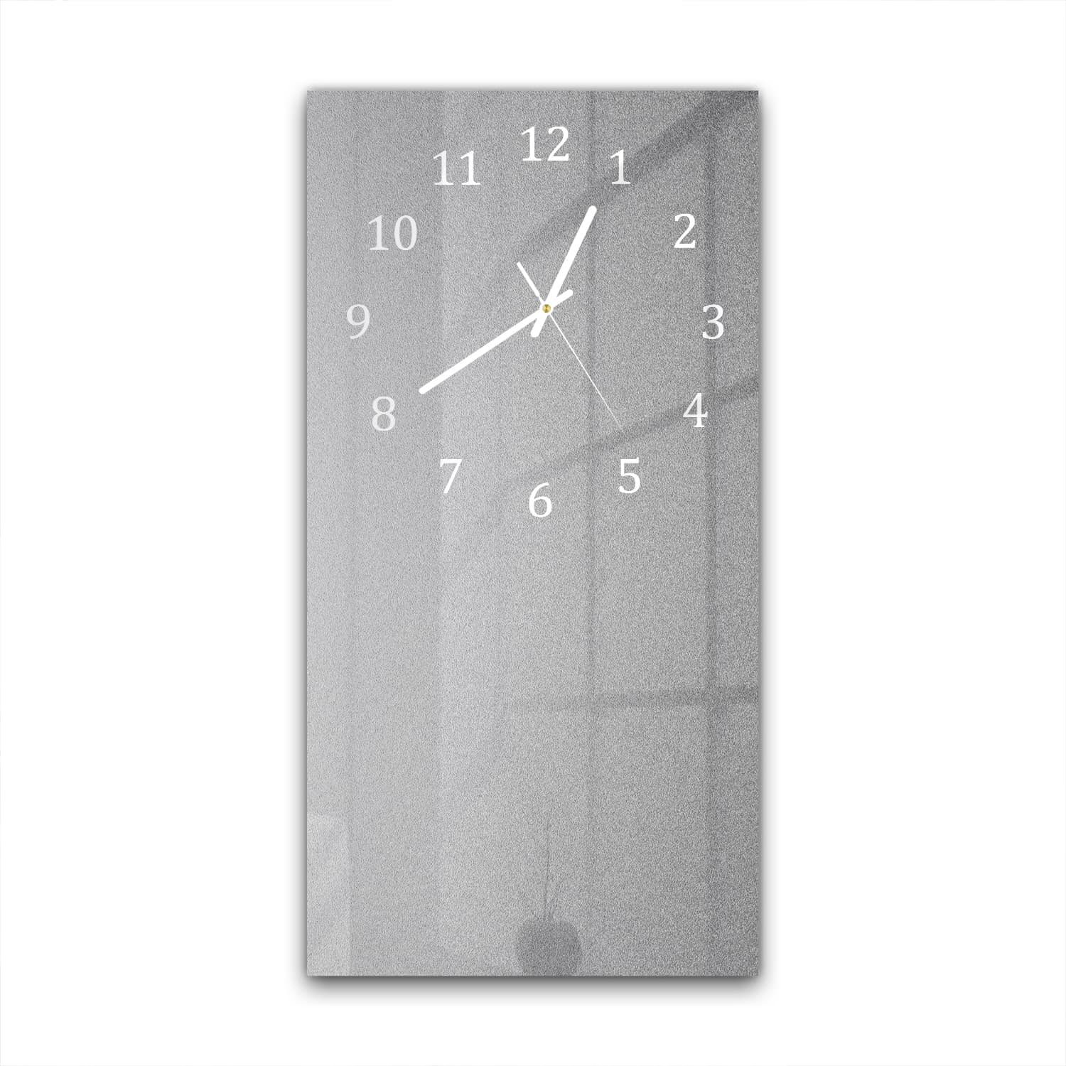 Wanduhr 30x60 - Mattes Silber