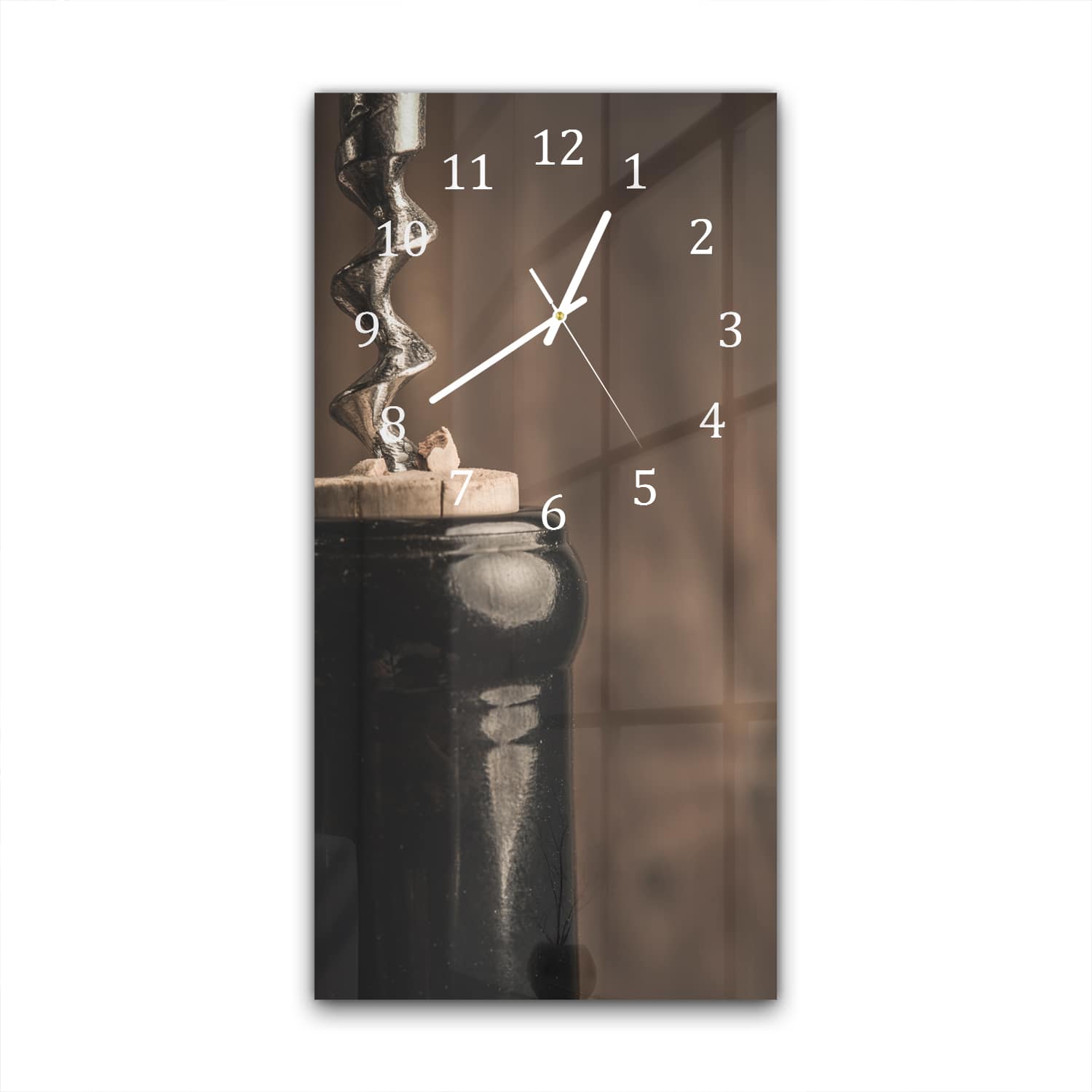 Wanduhr 30x60 - Weinflasche öffnen