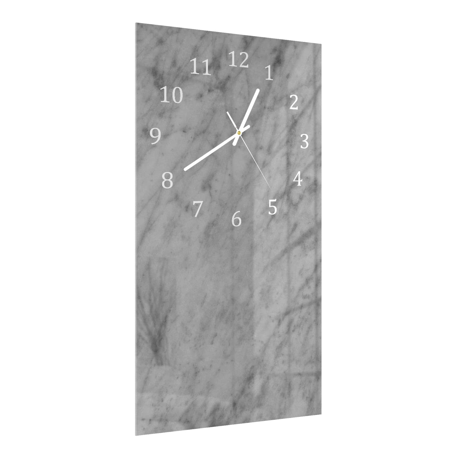 Wanduhr 30x60 - Rustikaler grauer Marmor