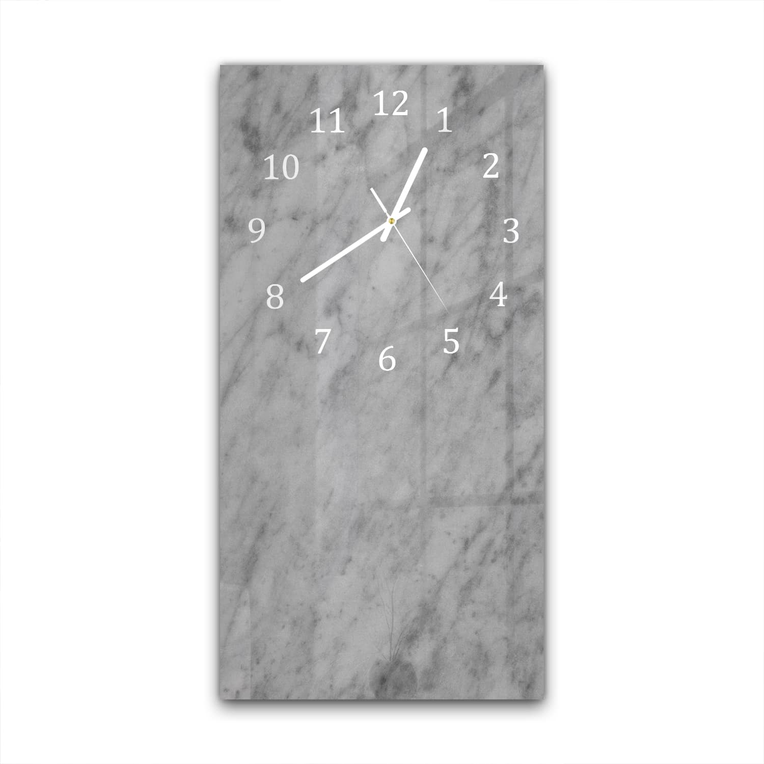 Wanduhr 30x60 - Rustikaler grauer Marmor