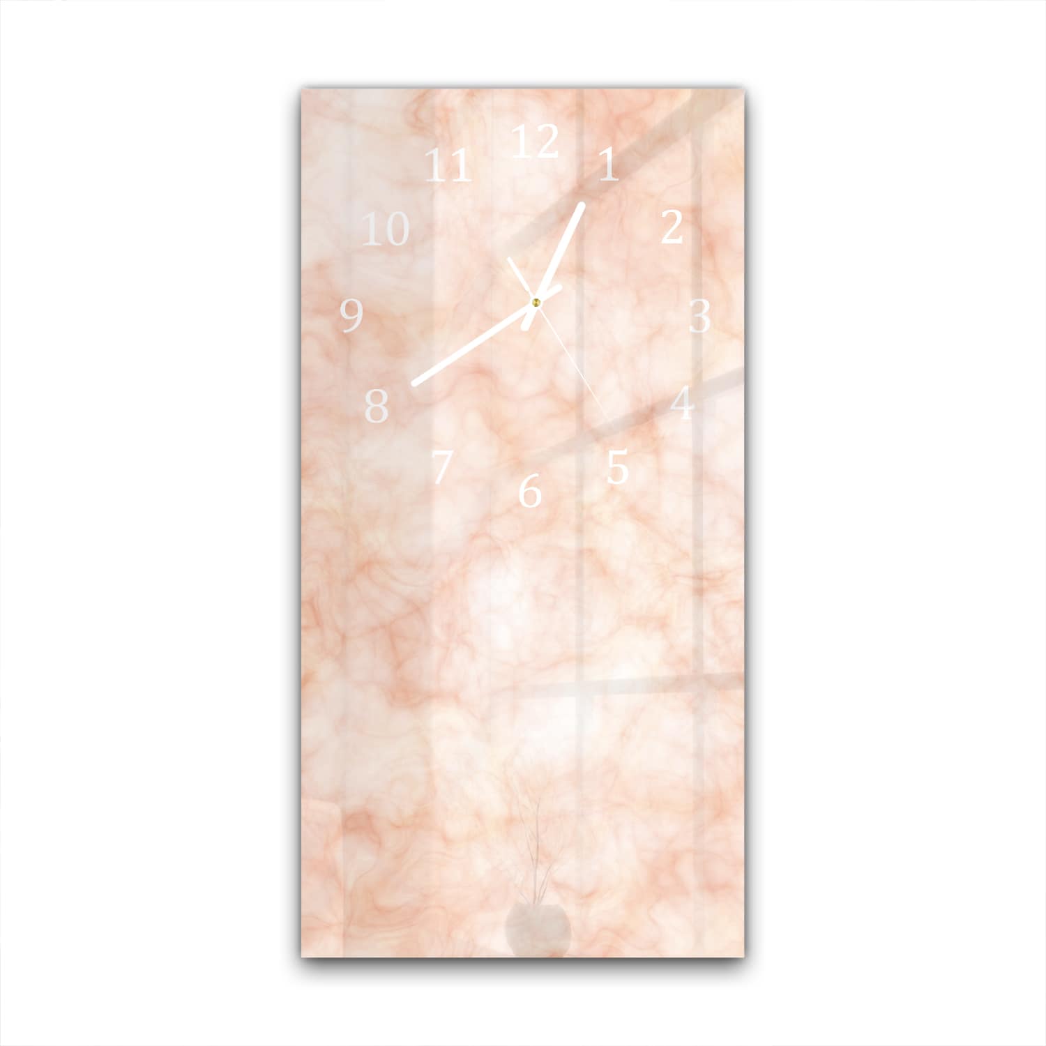 Wanduhr 30x60 - Pfirsichfarbener Marmor