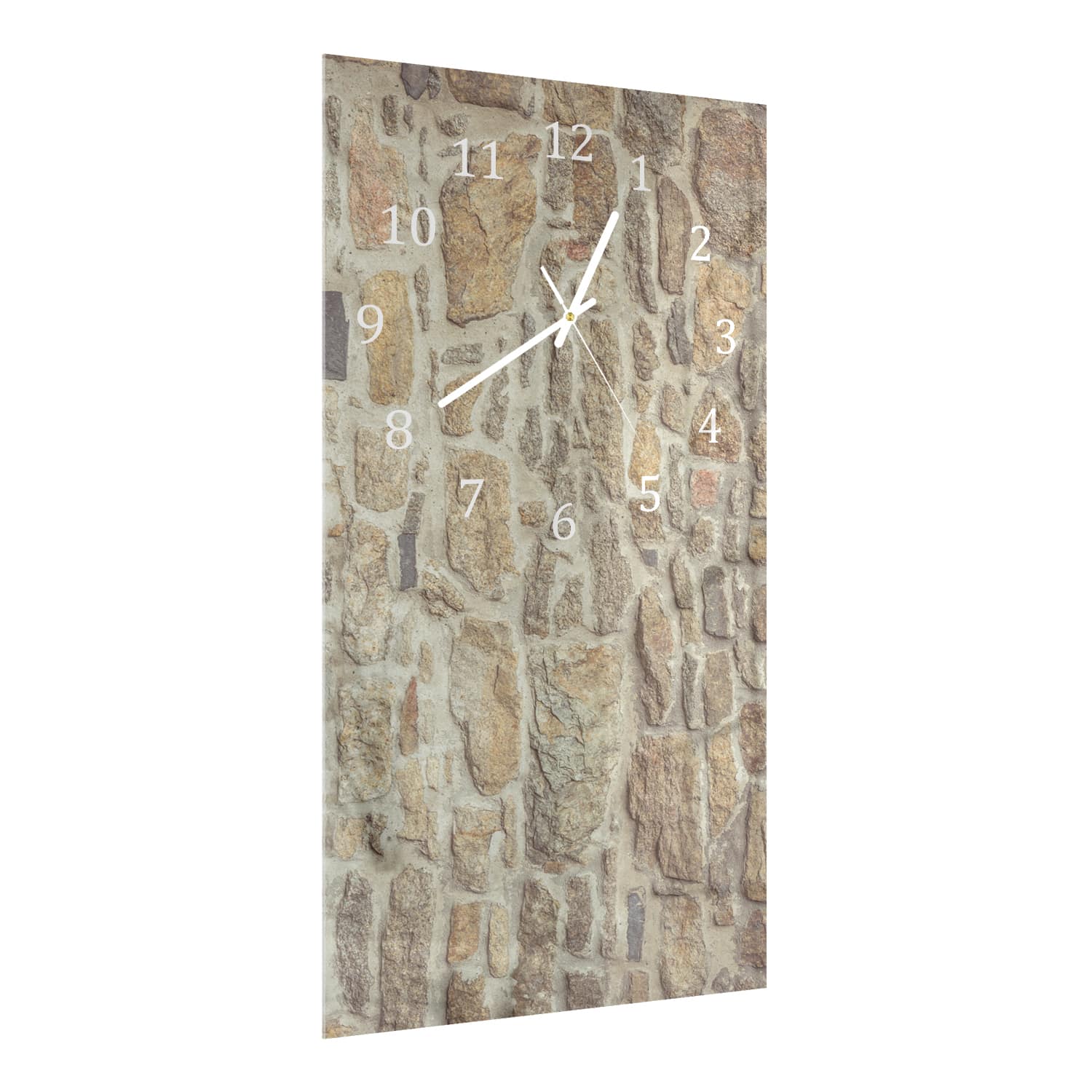 Wanduhr 30x60 - Granit-Steinmauer
