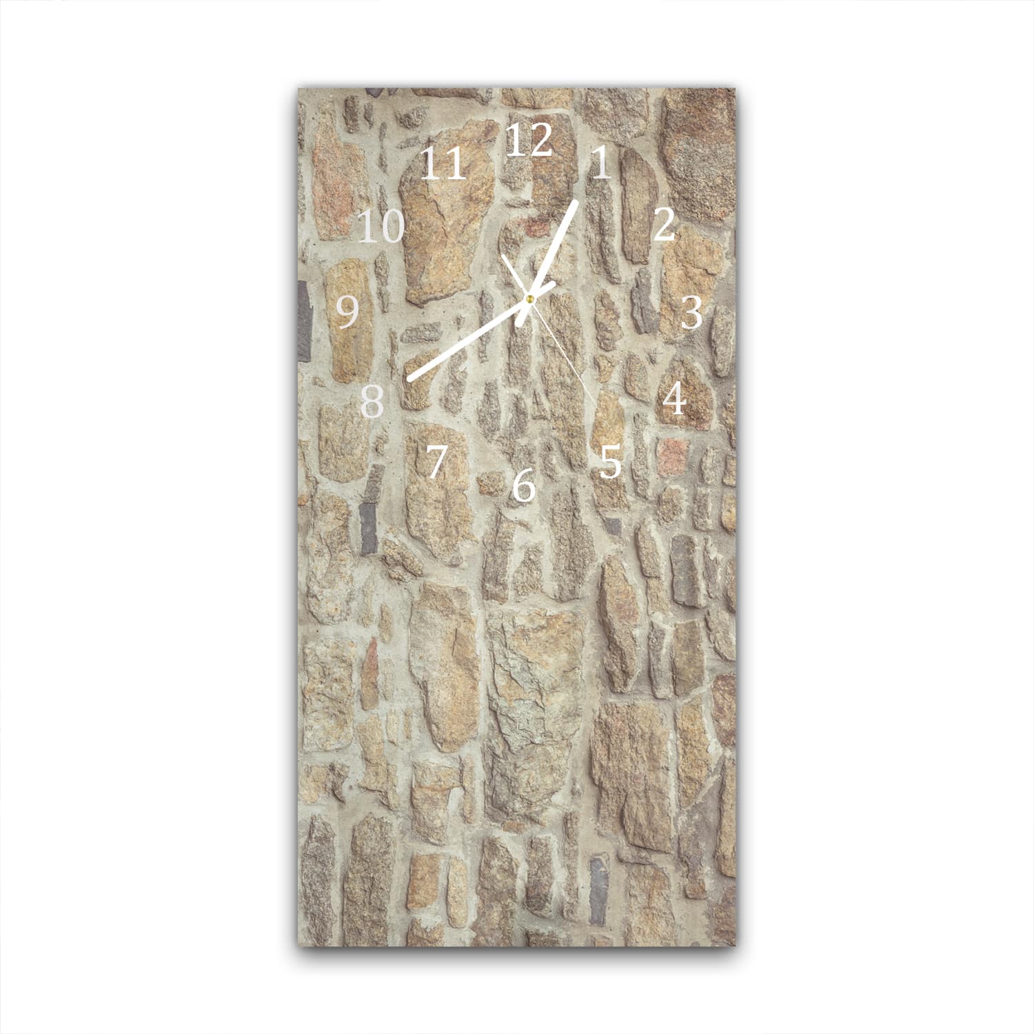 Wanduhr 30x60 - Granit-Steinmauer