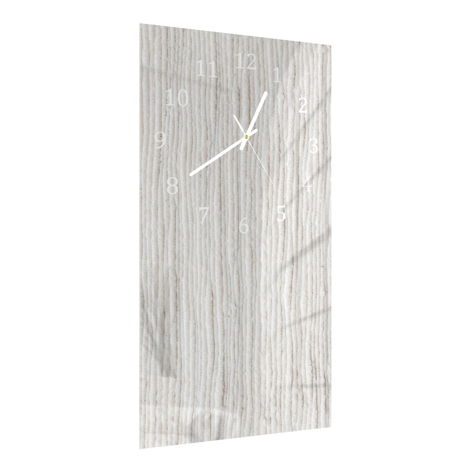 Wanduhr 30x60 - Weiße Baumwolle