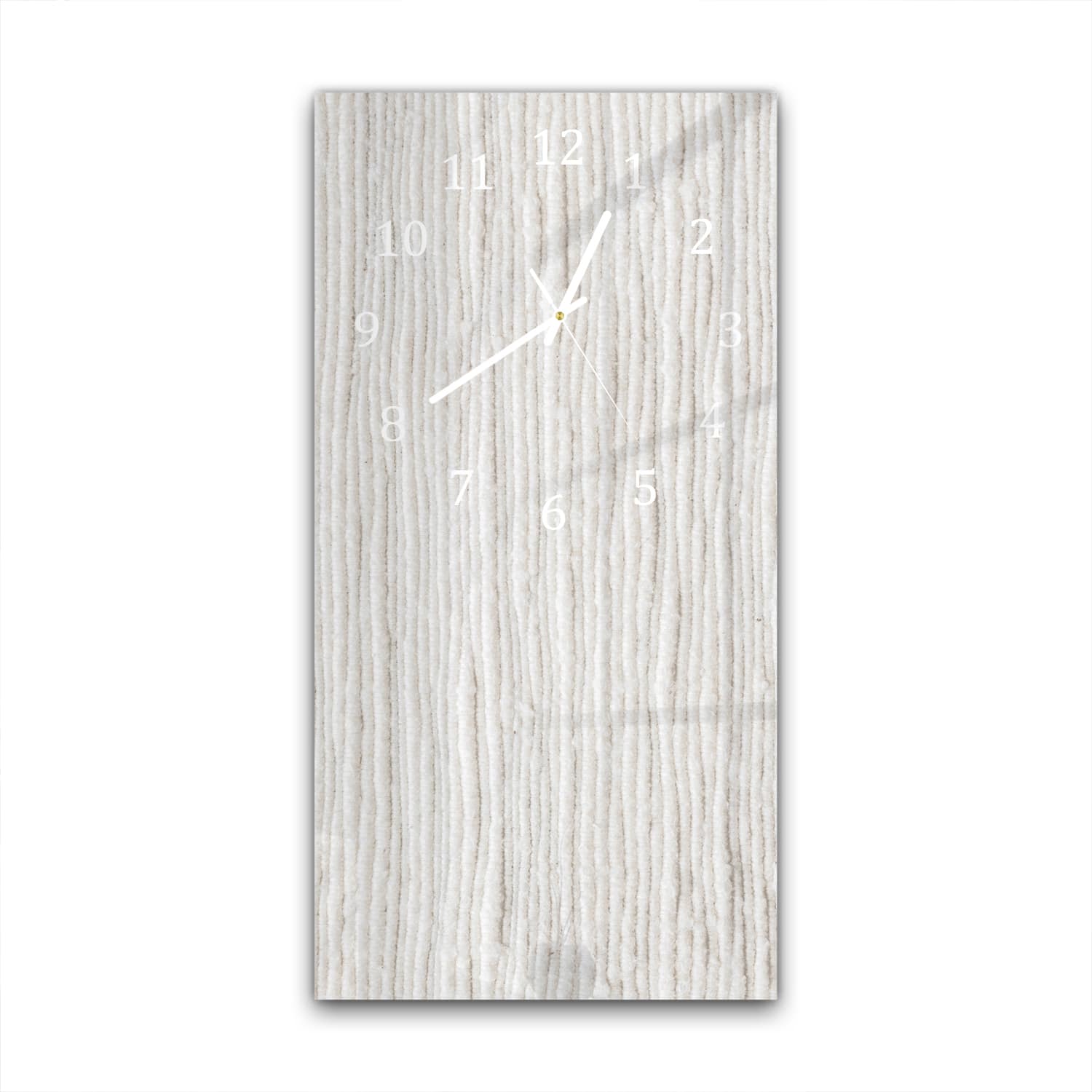 Wanduhr 30x60 - Weiße Baumwolle