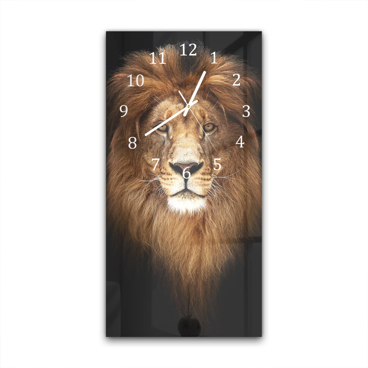 Wanduhr 30x60 - Löwenporträt