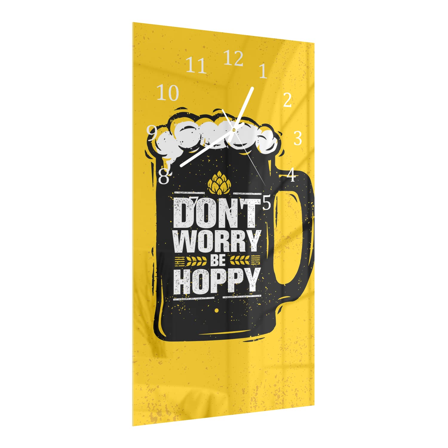 Wanduhr 30x60 - Don't Worry Be Hoppy