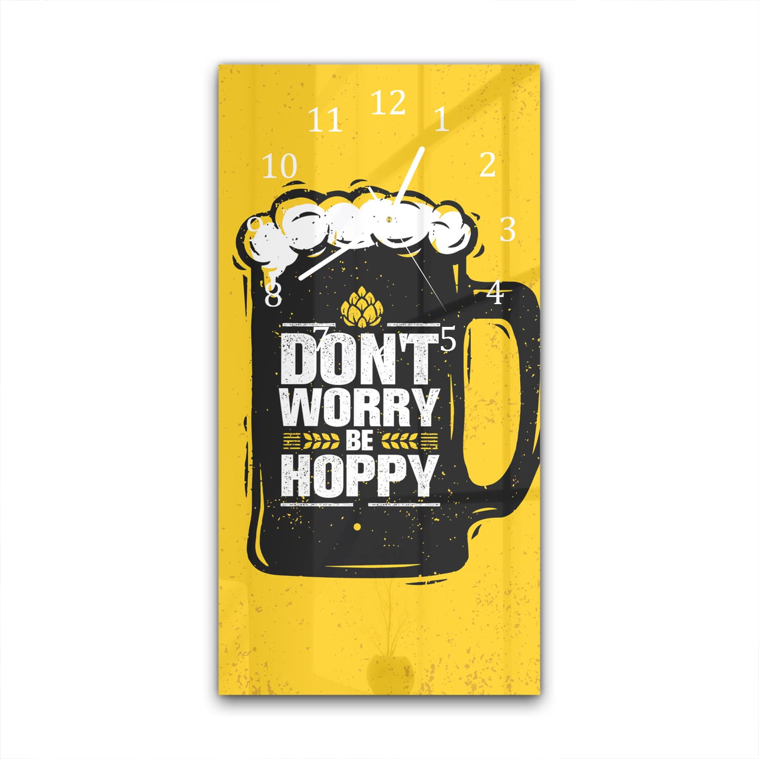 Wanduhr 30x60 - Don't Worry Be Hoppy