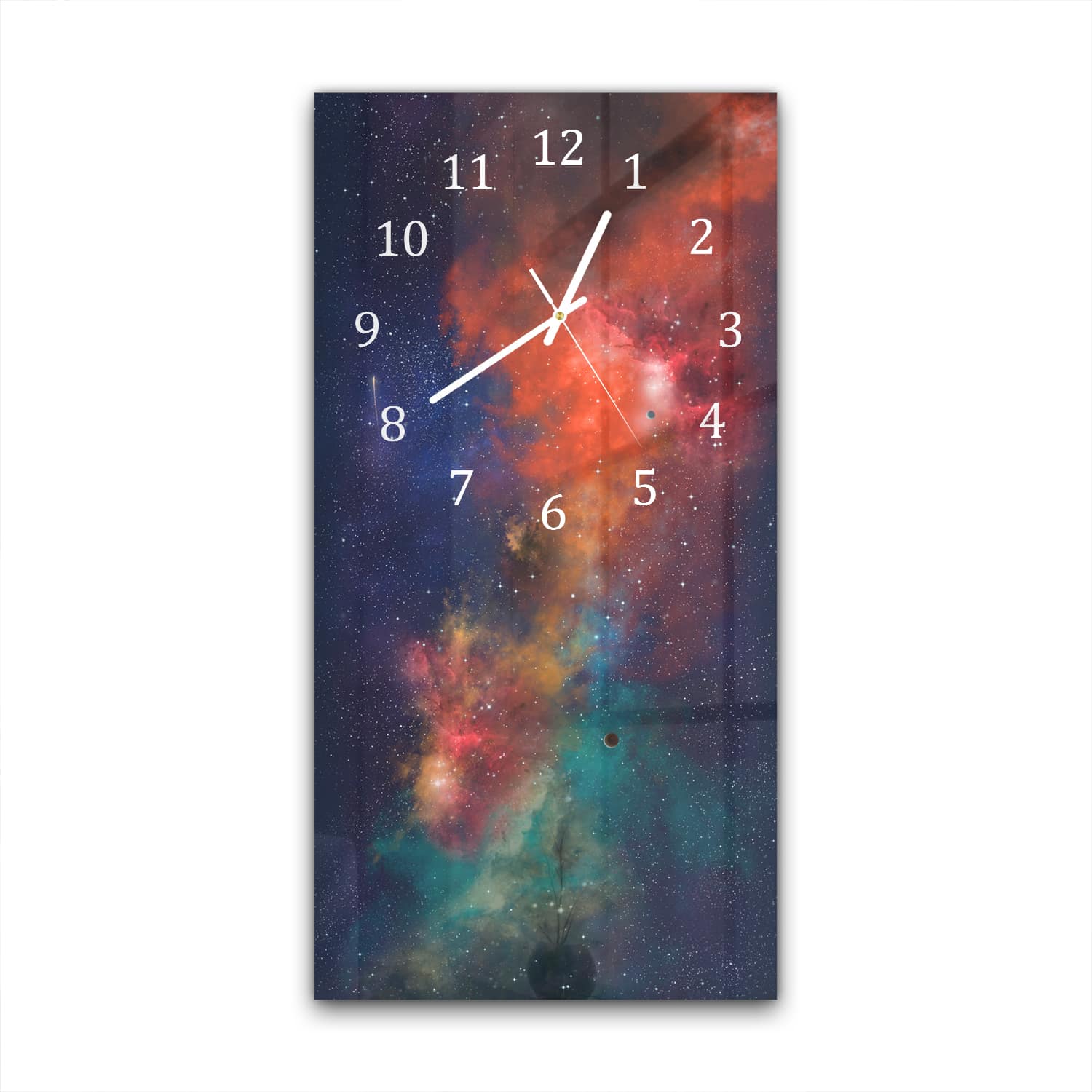 Wanduhr 30x60 - Bunter Himmel