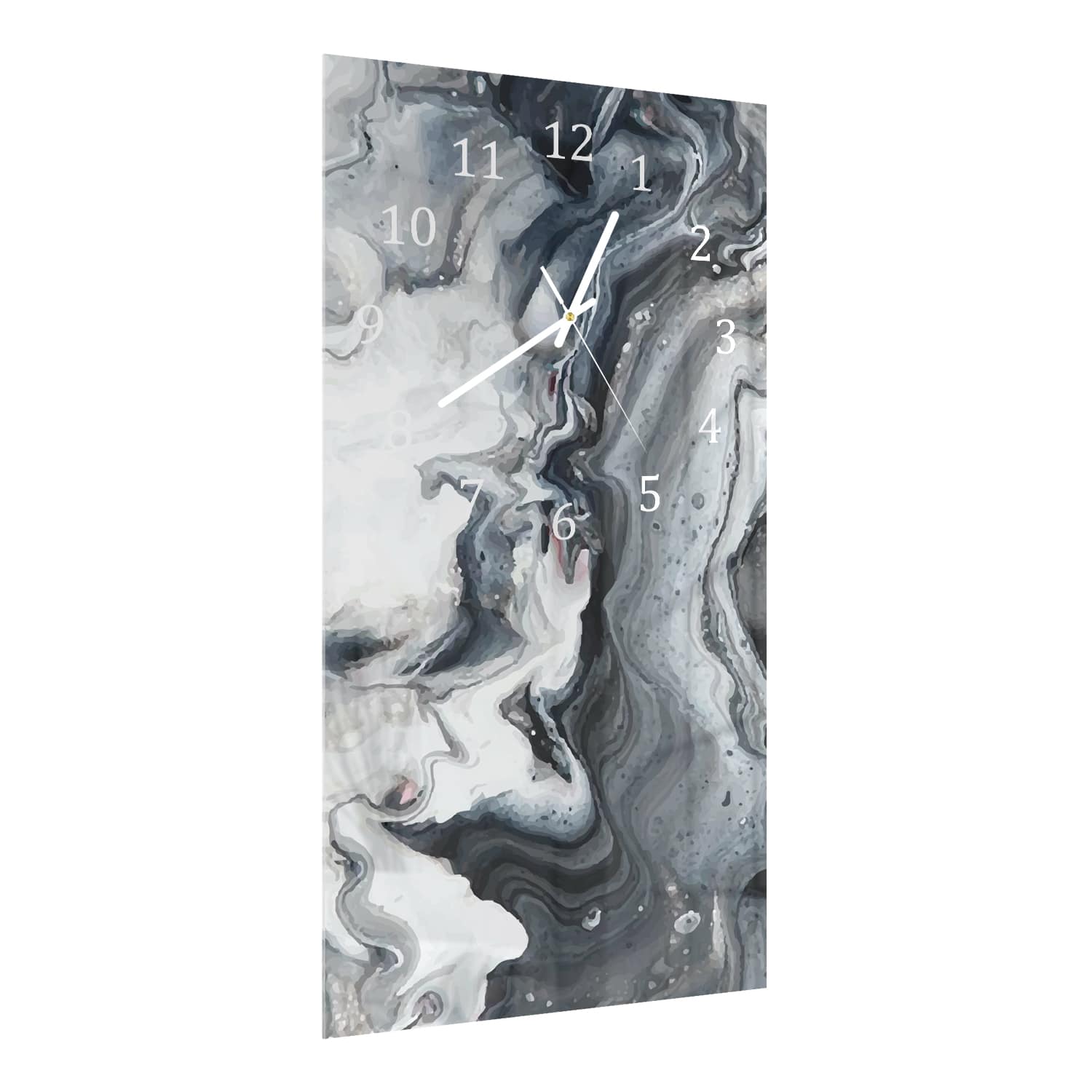 Wanduhr 30x60 - Marmor-Wellenmuster
