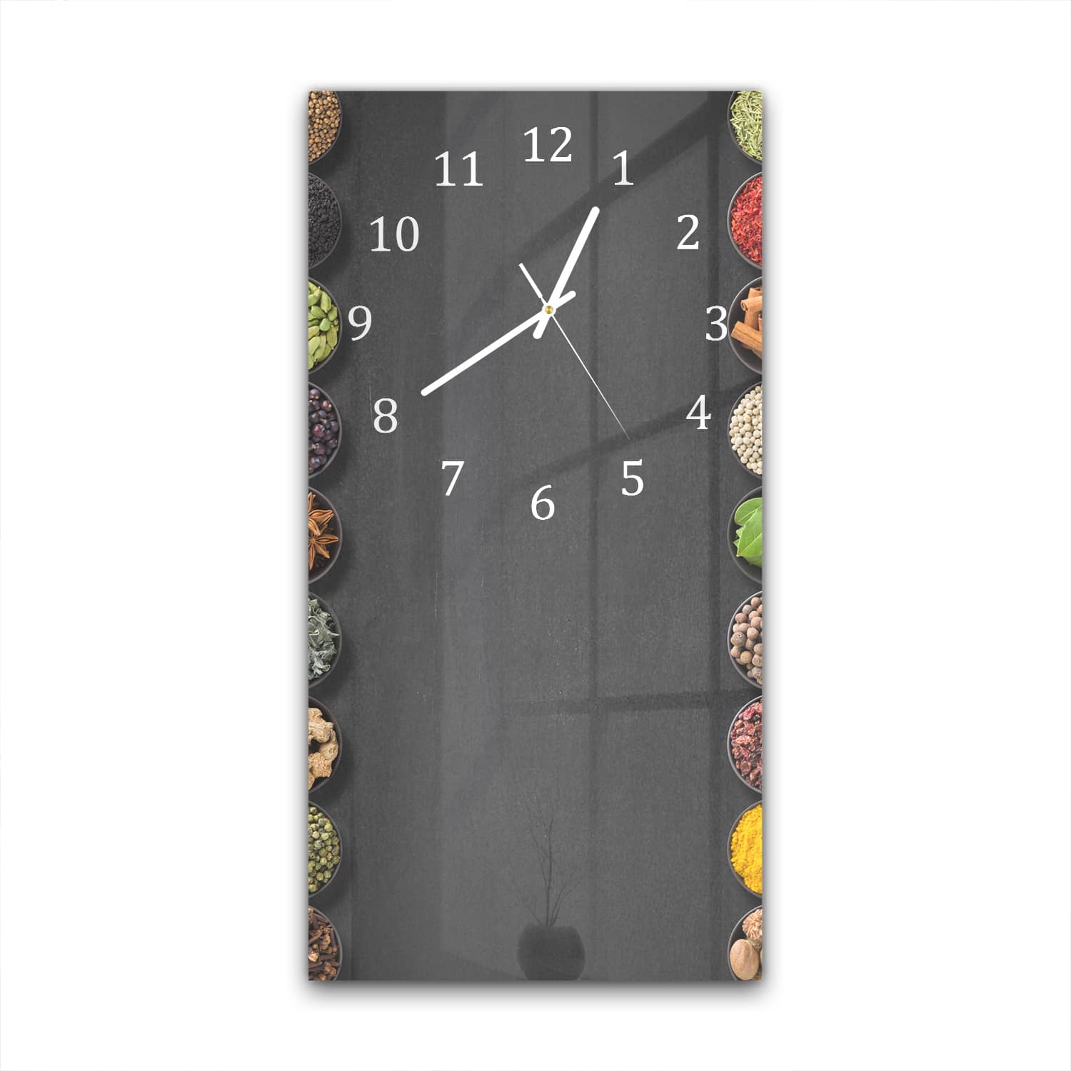 Wanduhr 30x60 - Verschiedene Kräuter