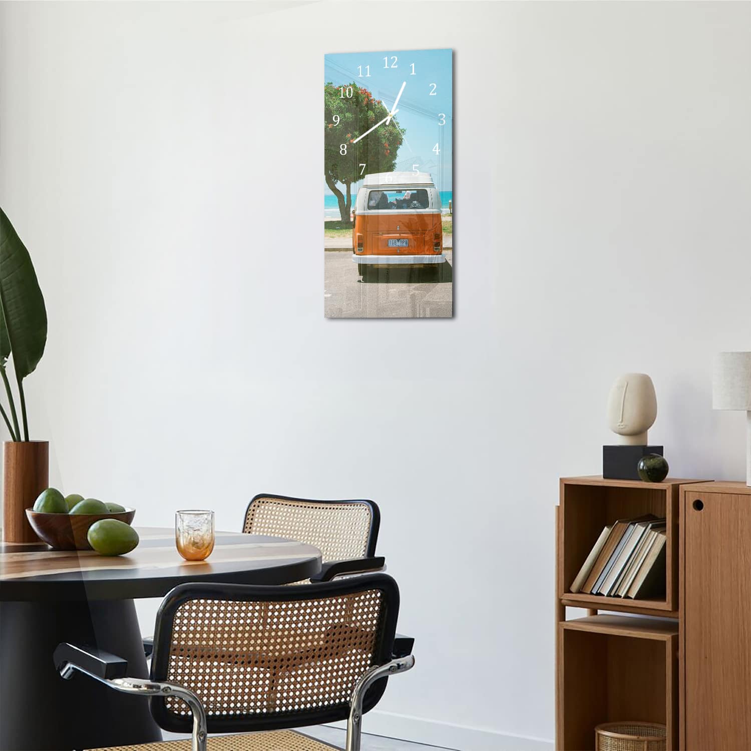 Wanduhr 30x60 - Wohnmobil am Strand