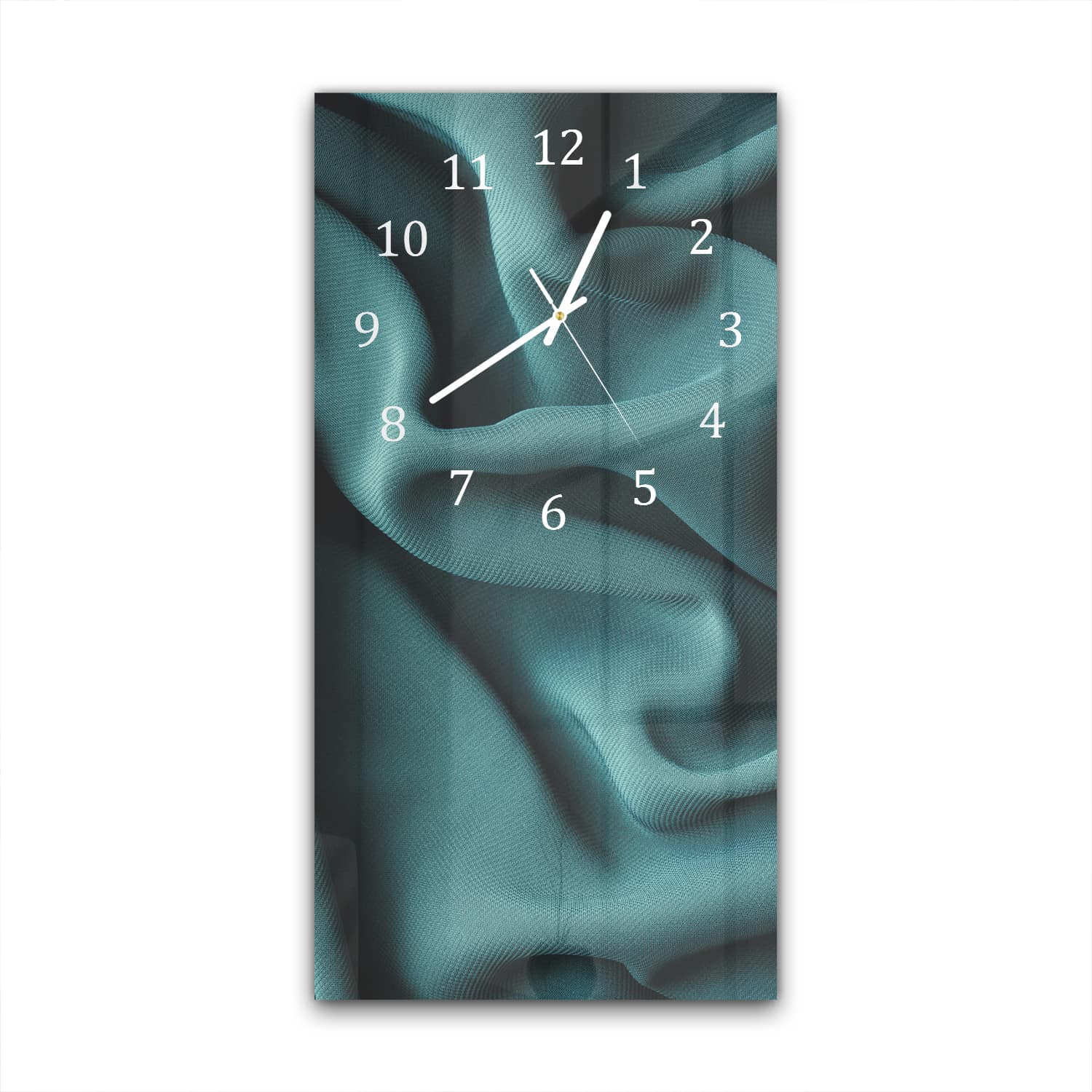 Wanduhr 30x60 - Grüne Stofftextur