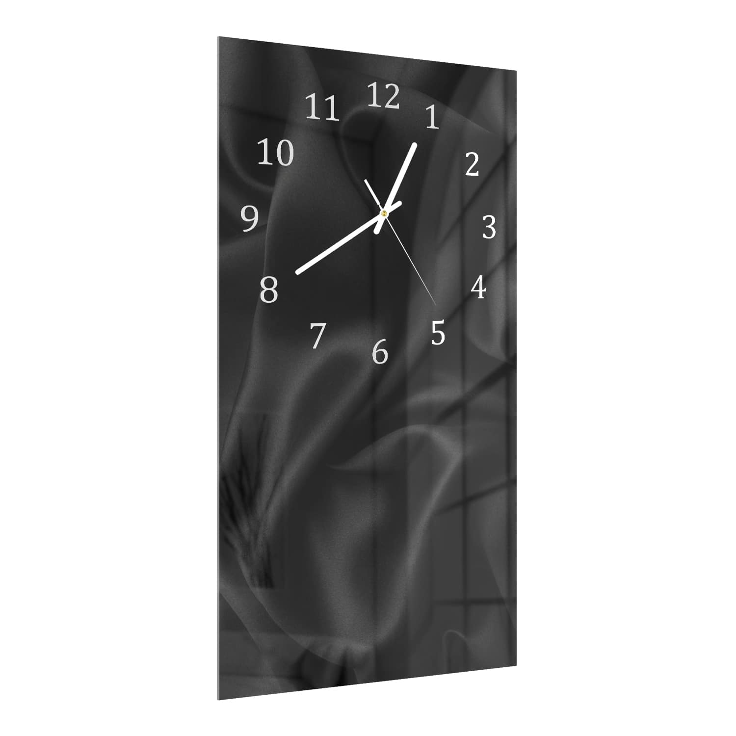 Wanduhr 30x60 - Schwarze Seide