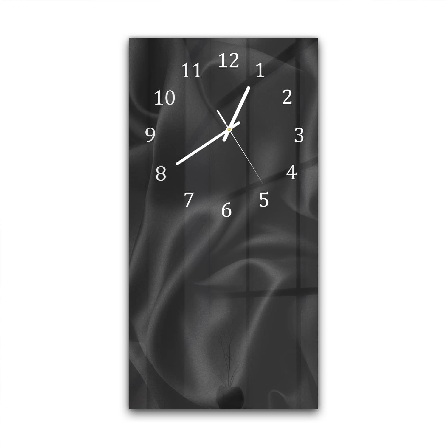 Wanduhr 30x60 - Schwarze Seide