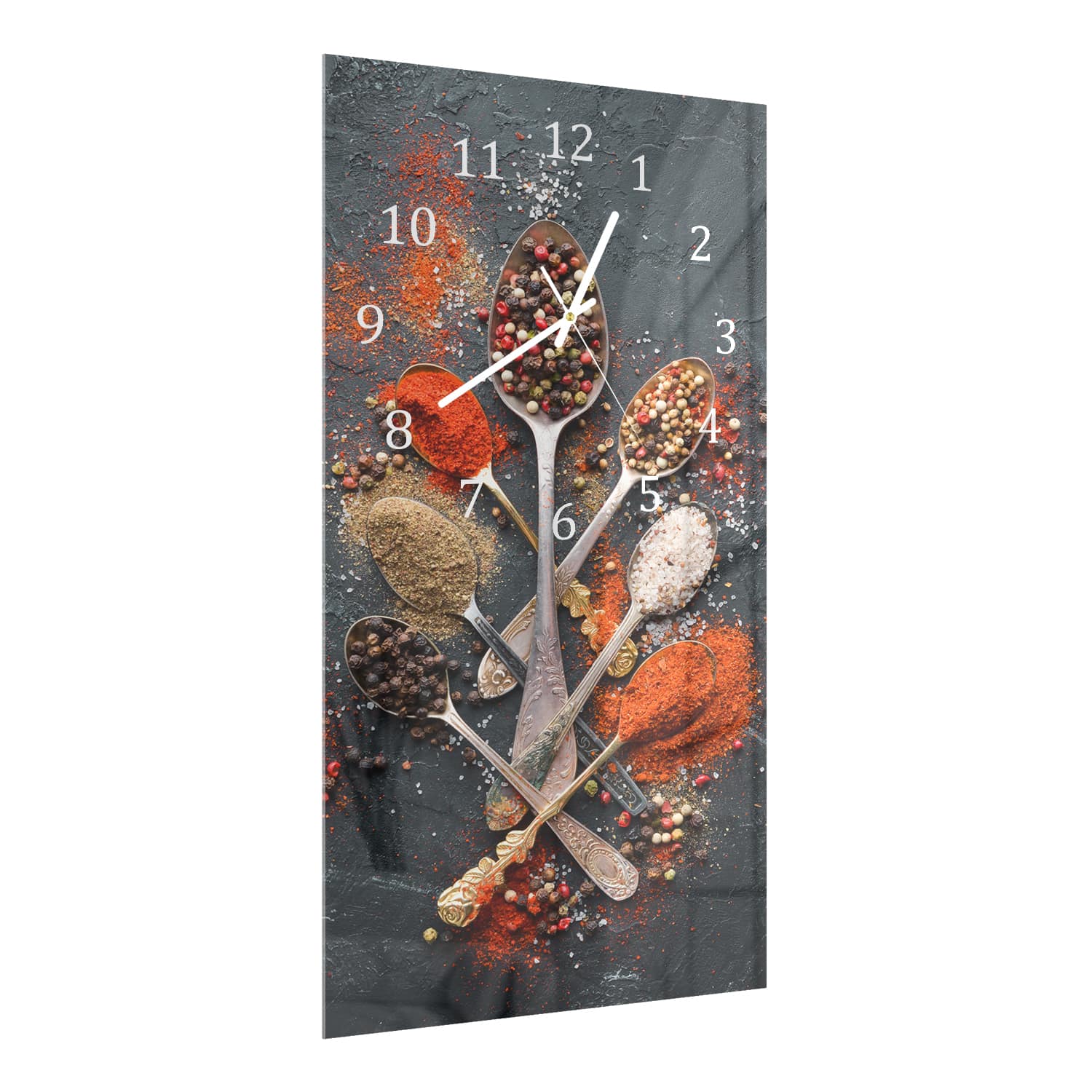 Wanduhr 30x60 - Löffel voller Geschmack