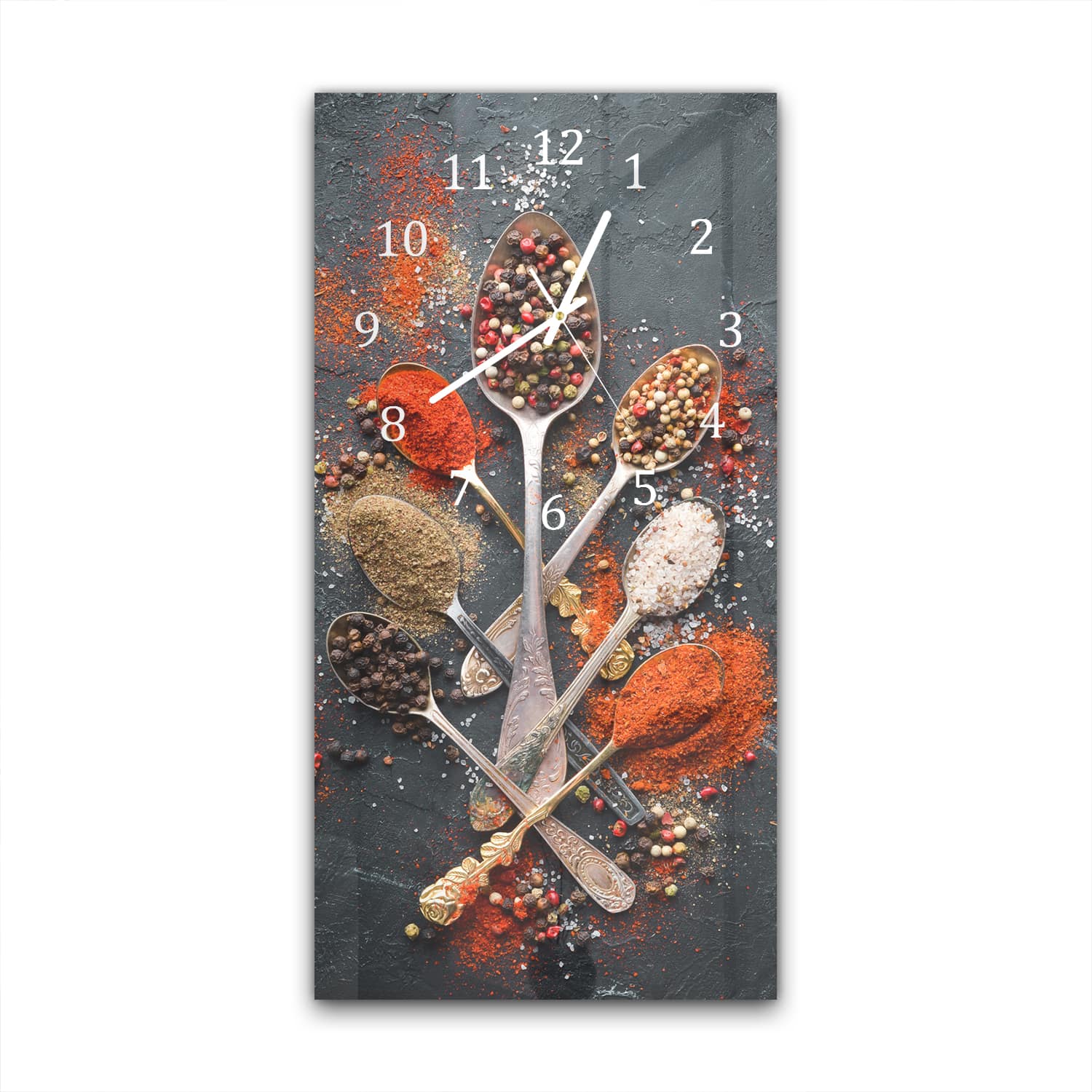 Wanduhr 30x60 - Löffel voller Geschmack