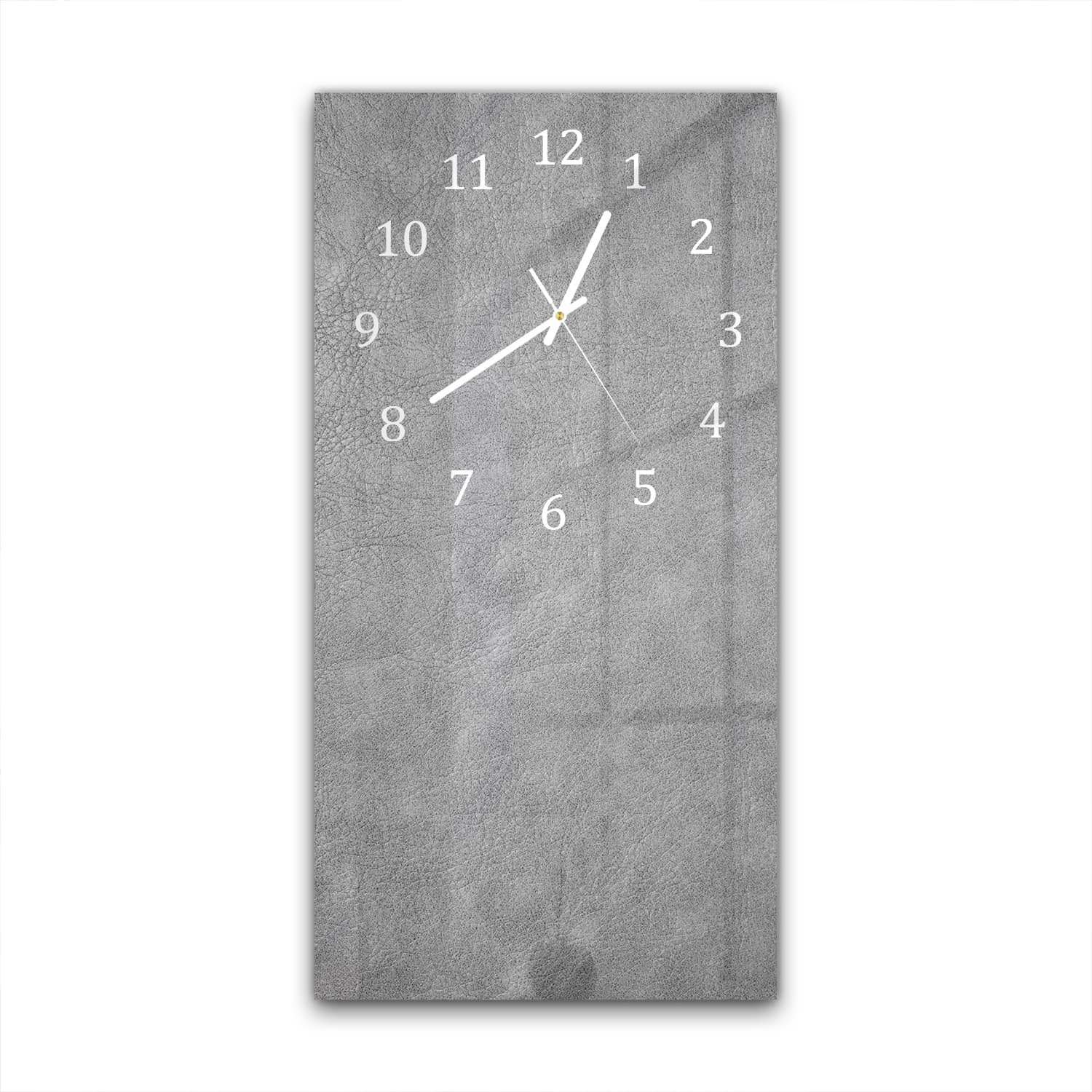Wanduhr 30x60 - Graues Leder