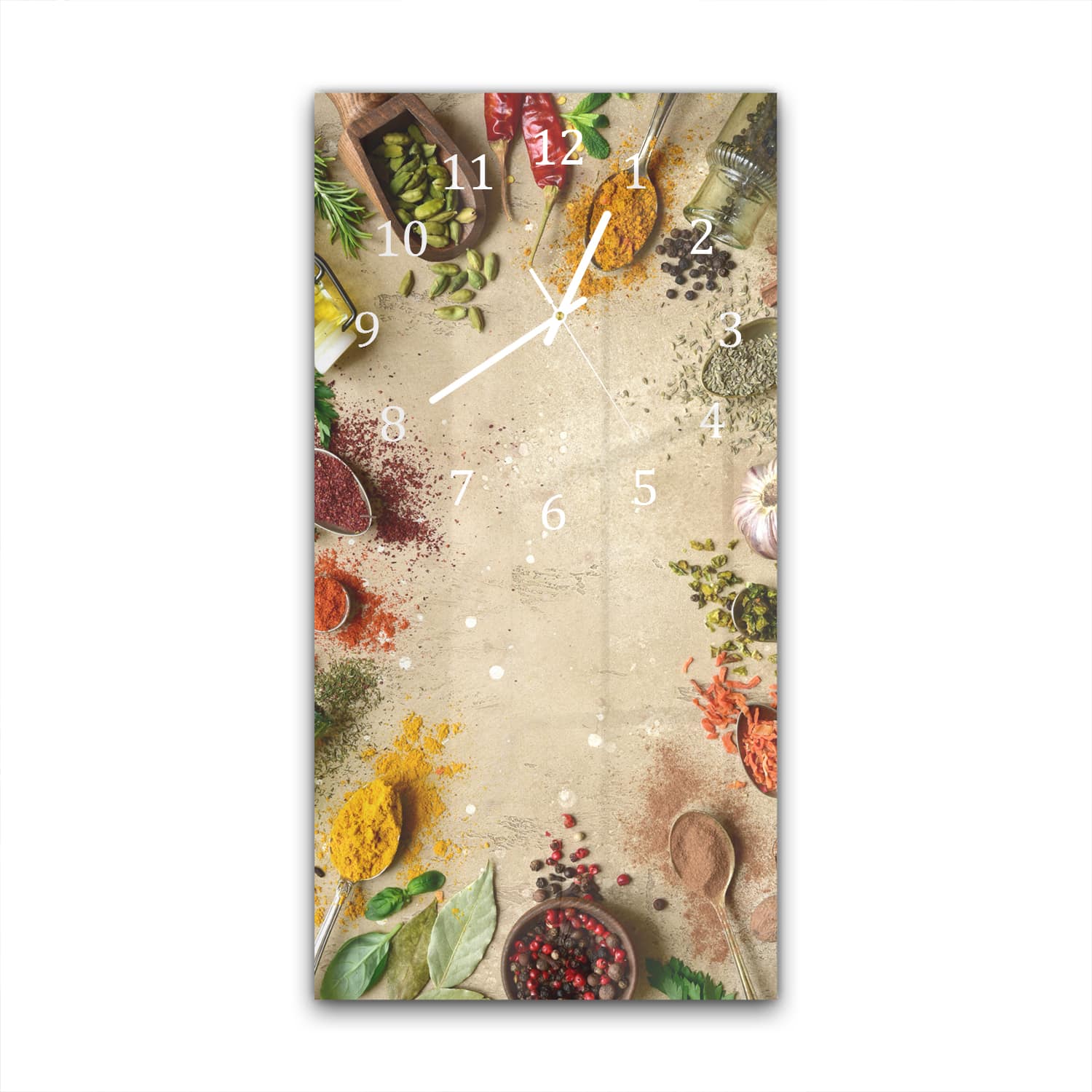 Wanduhr 30x60 - Gewürzkreis