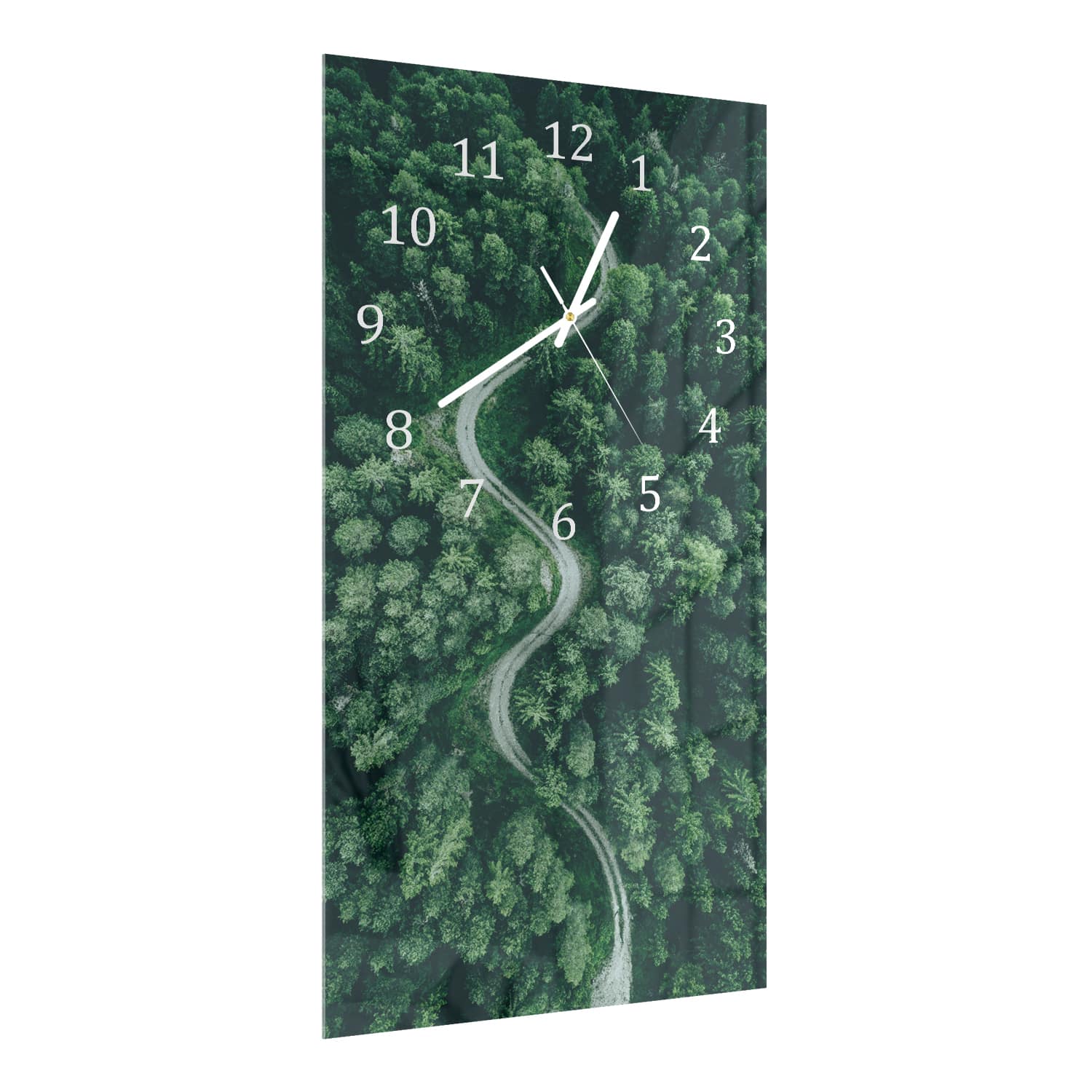 Wanduhr 30x60 - Waldstraße von oben