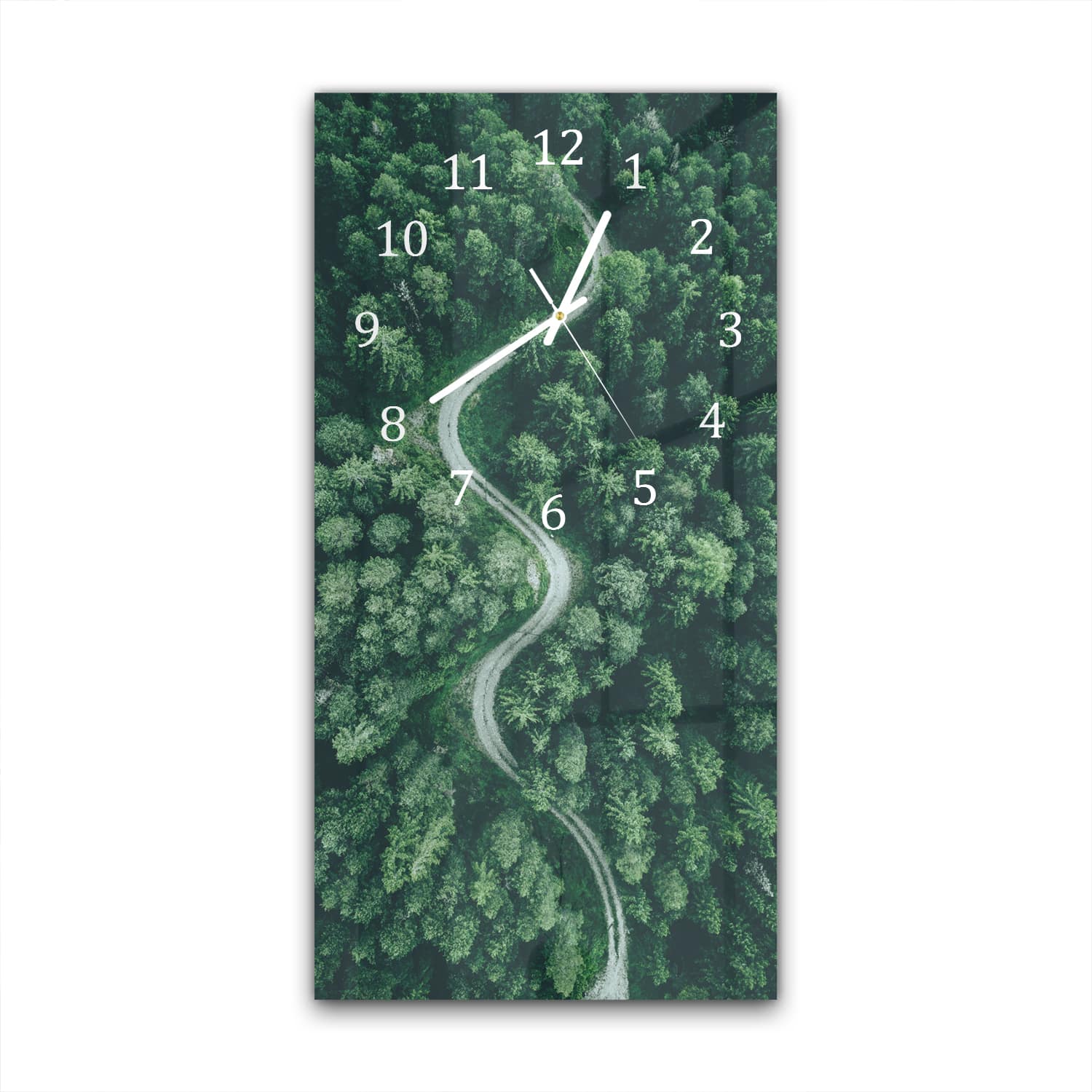 Wanduhr 30x60 - Waldstraße von oben