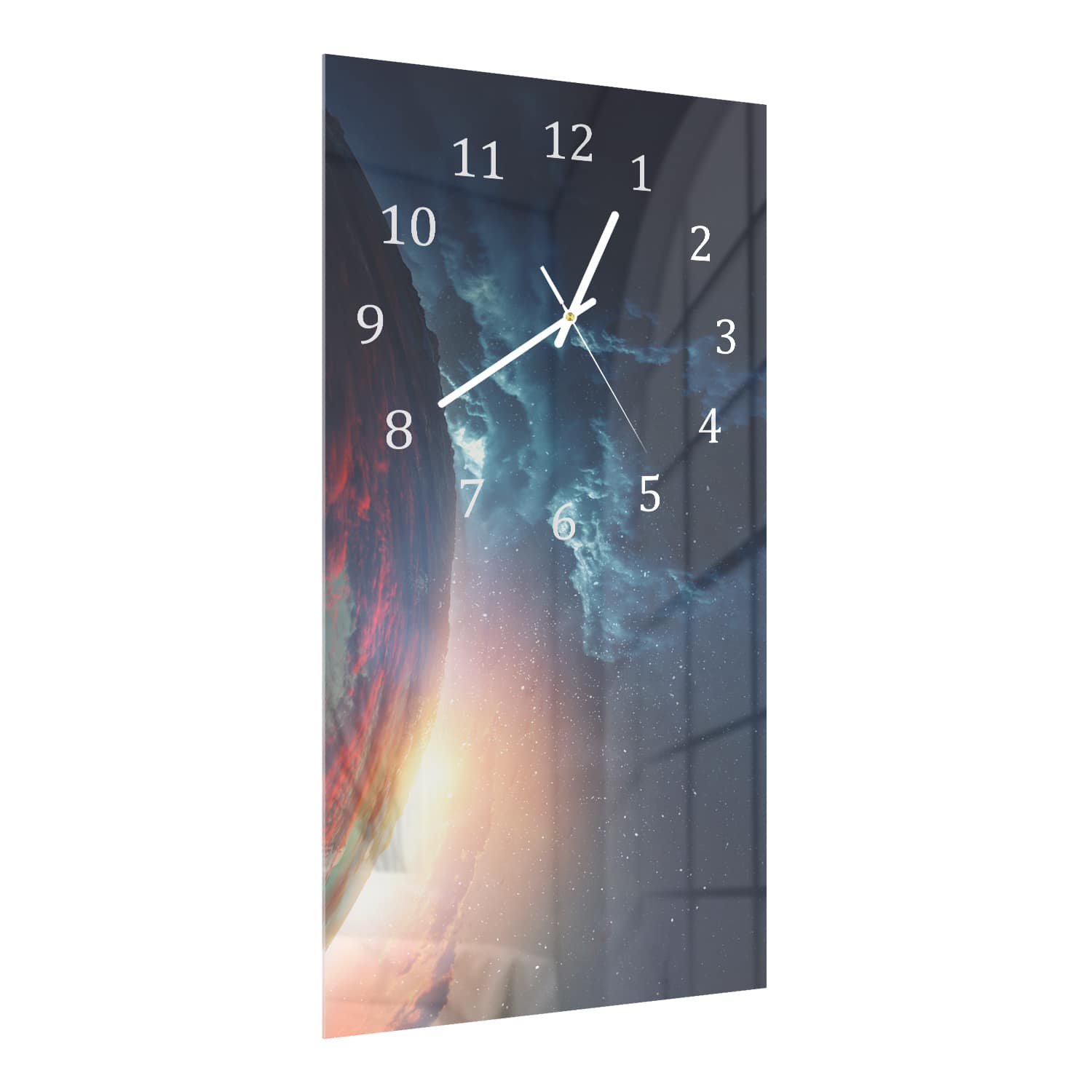 Wanduhr 30x60 - Planetenbahn