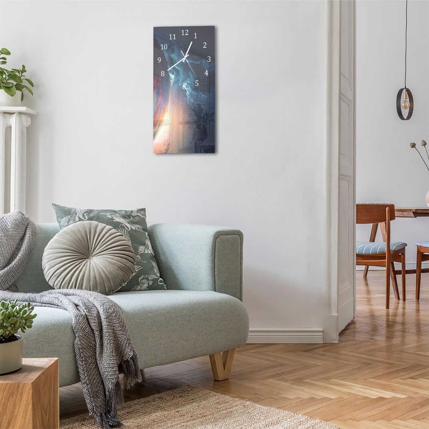 Wanduhr 30x60 - Planetenbahn