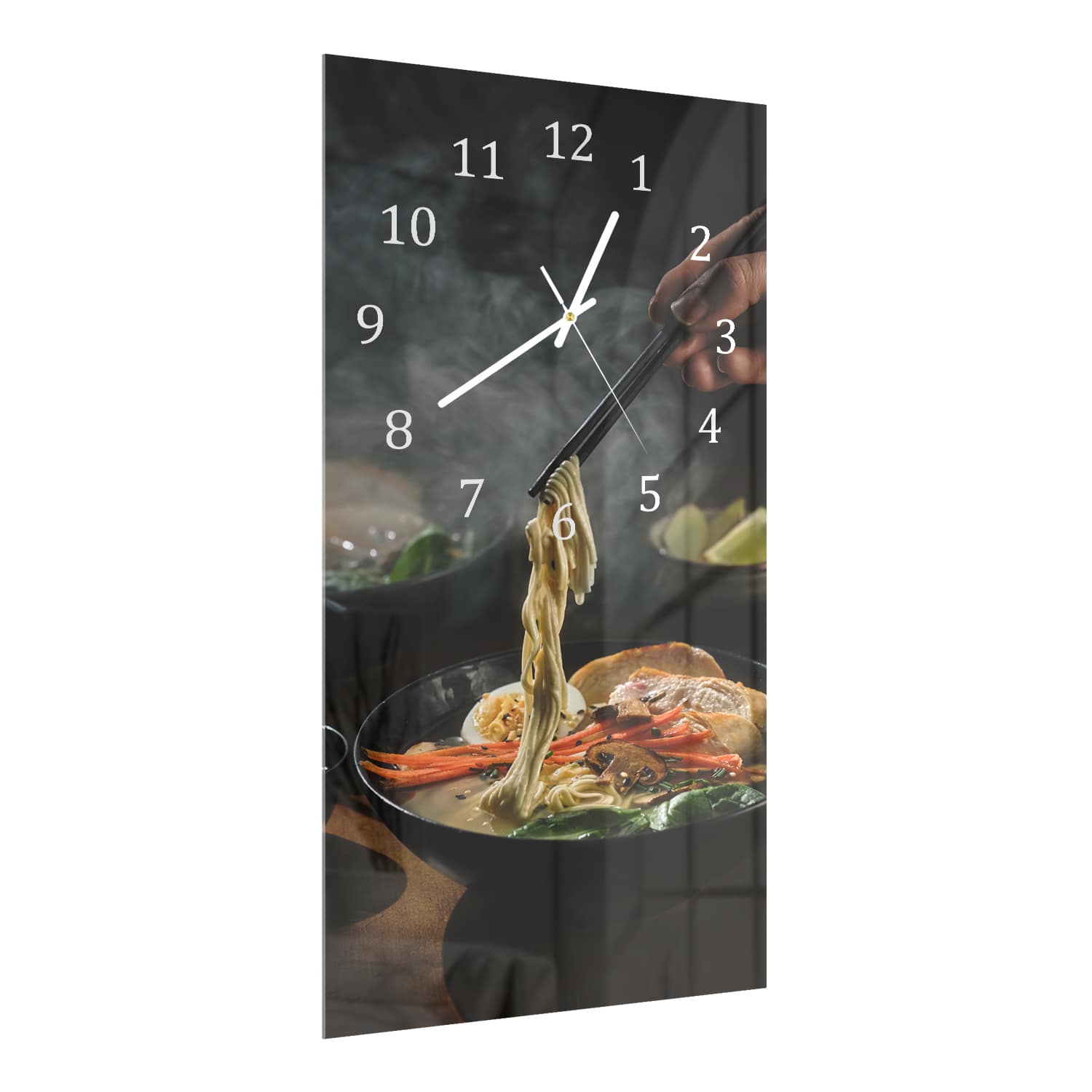 Wanduhr 30x60 - Frische Ramen-Nudeln