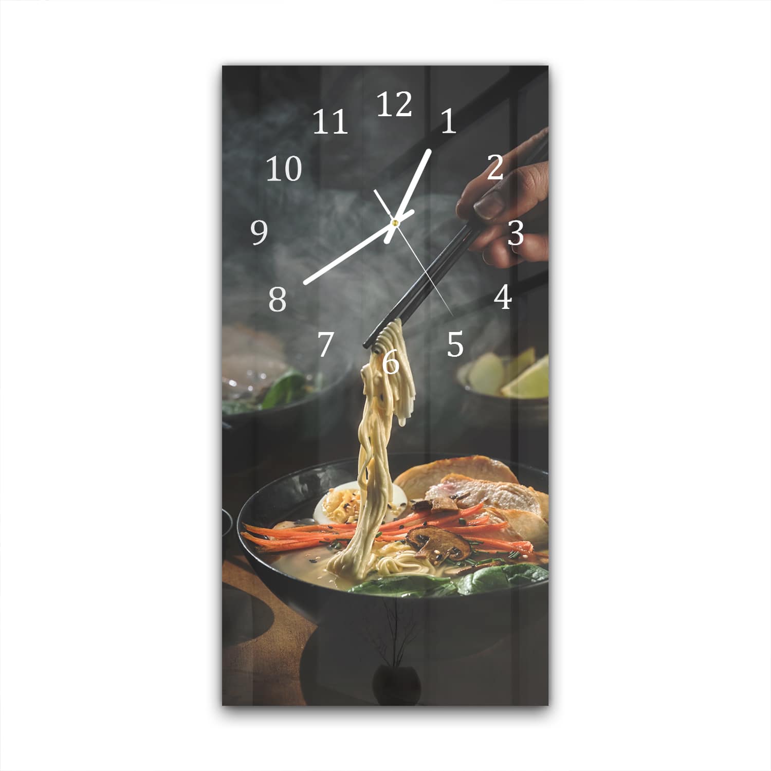 Wanduhr 30x60 - Frische Ramen-Nudeln
