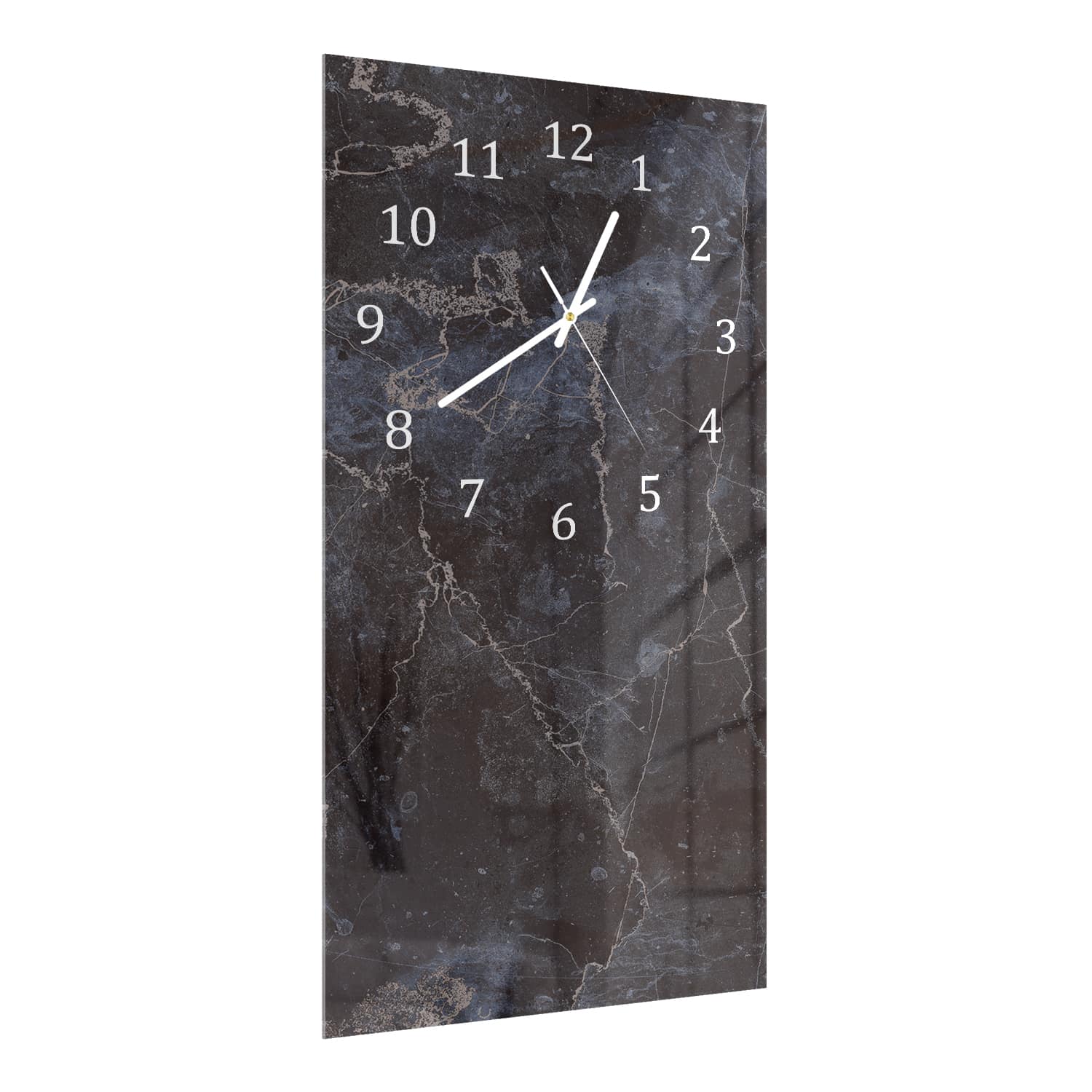 Wanduhr 30x60 - Mitternachtsblauer Marmor