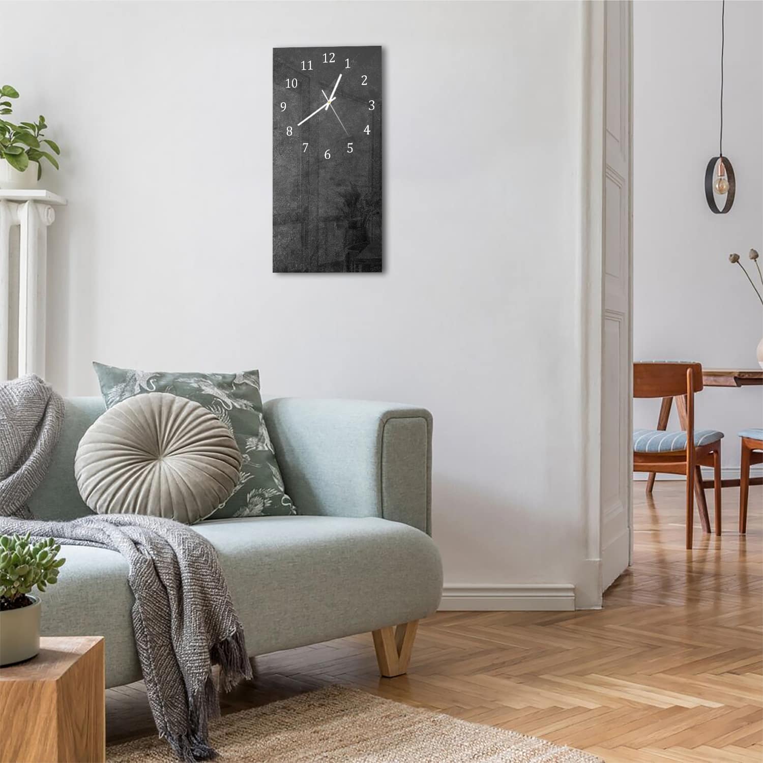 Wanduhr 30x60 - Dunkle Wand
