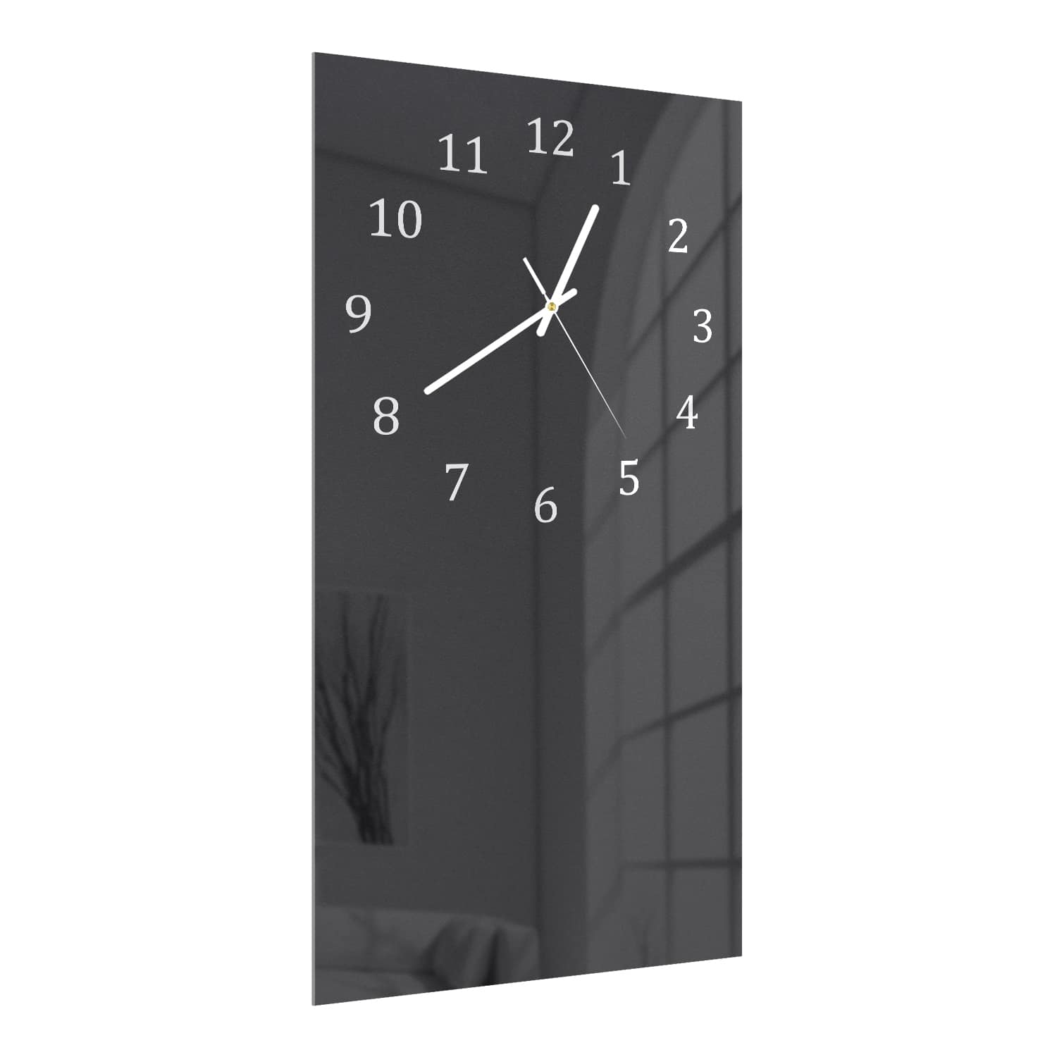 Wanduhr 30x60 - Matt Schwarz