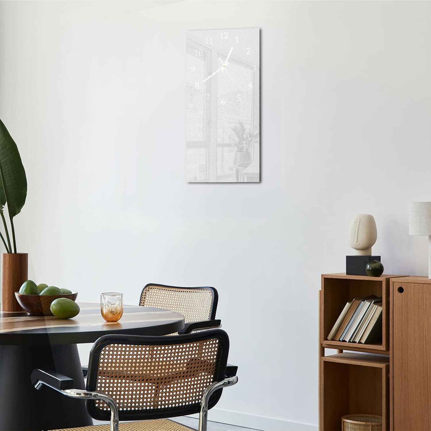Wanduhr 30x60 - Abstrakte Linien-Textur