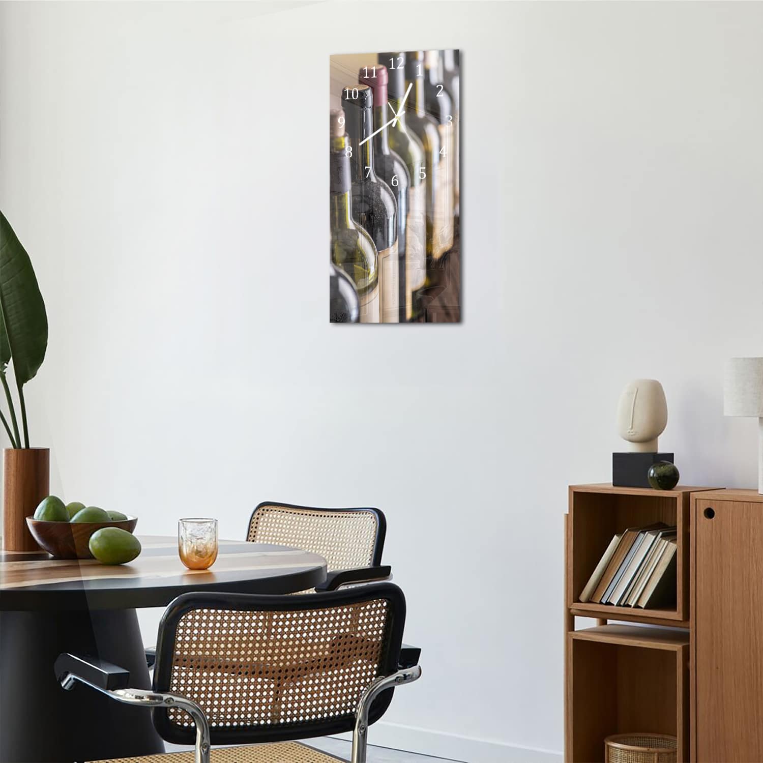 Wanduhr 30x60 - Weinflaschen