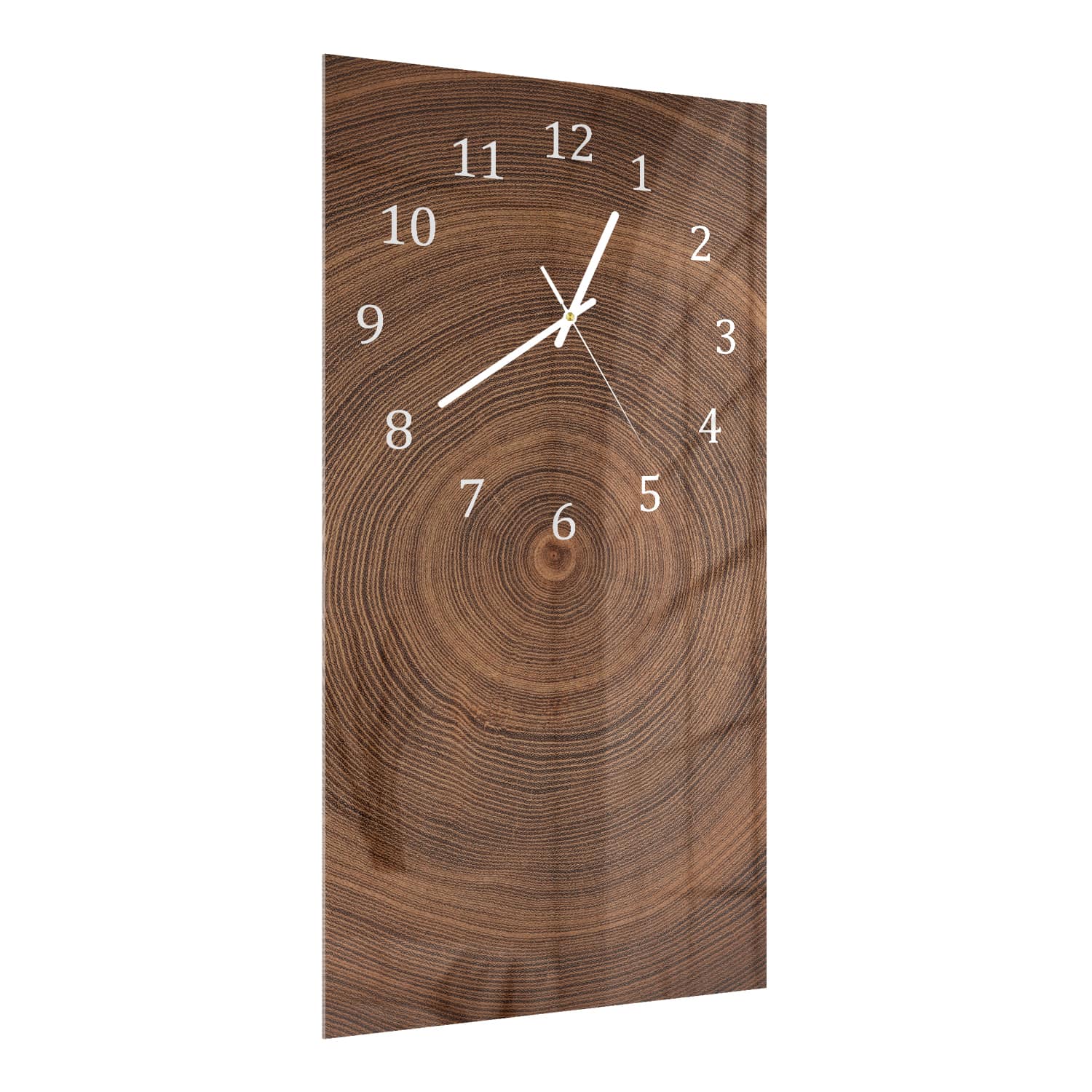 Wanduhr 30x60 - Baumringe