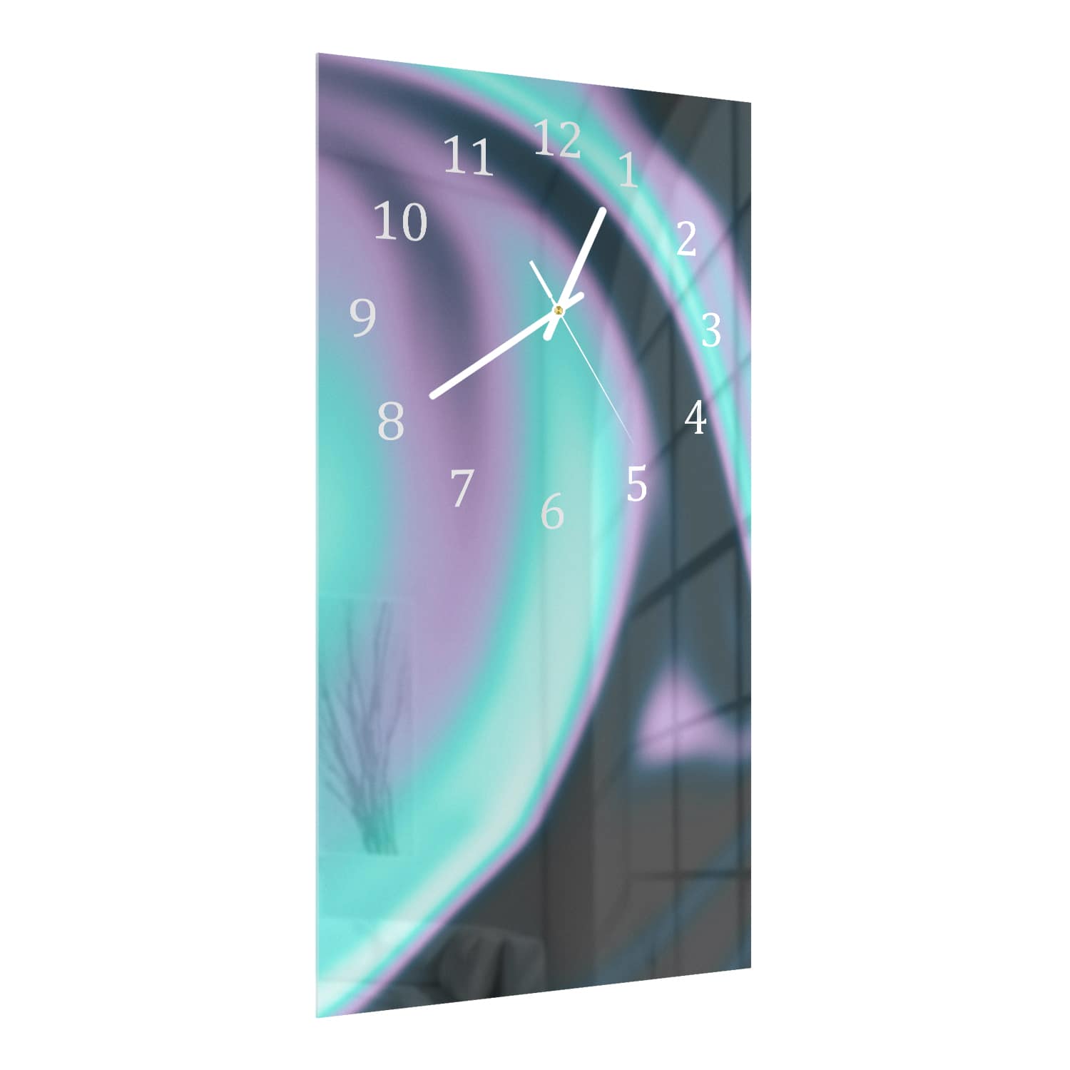 Wanduhr 30x60 - Neonwellen