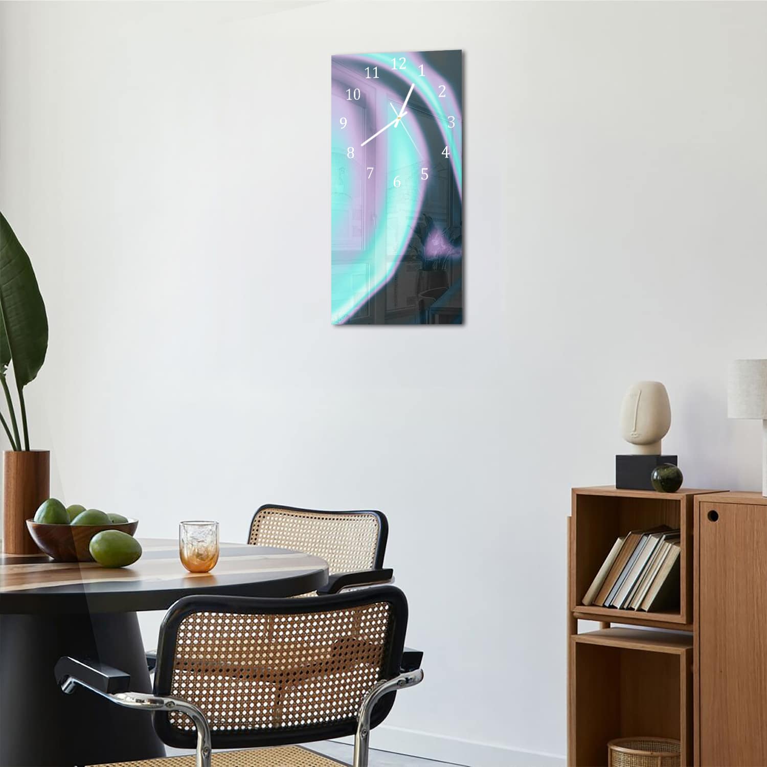 Wanduhr 30x60 - Neonwellen