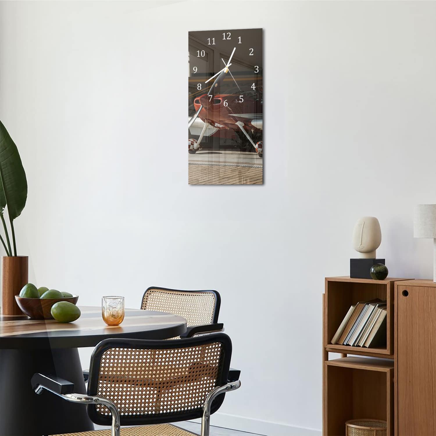 Wanduhr 30x60 - Sportflugzeug