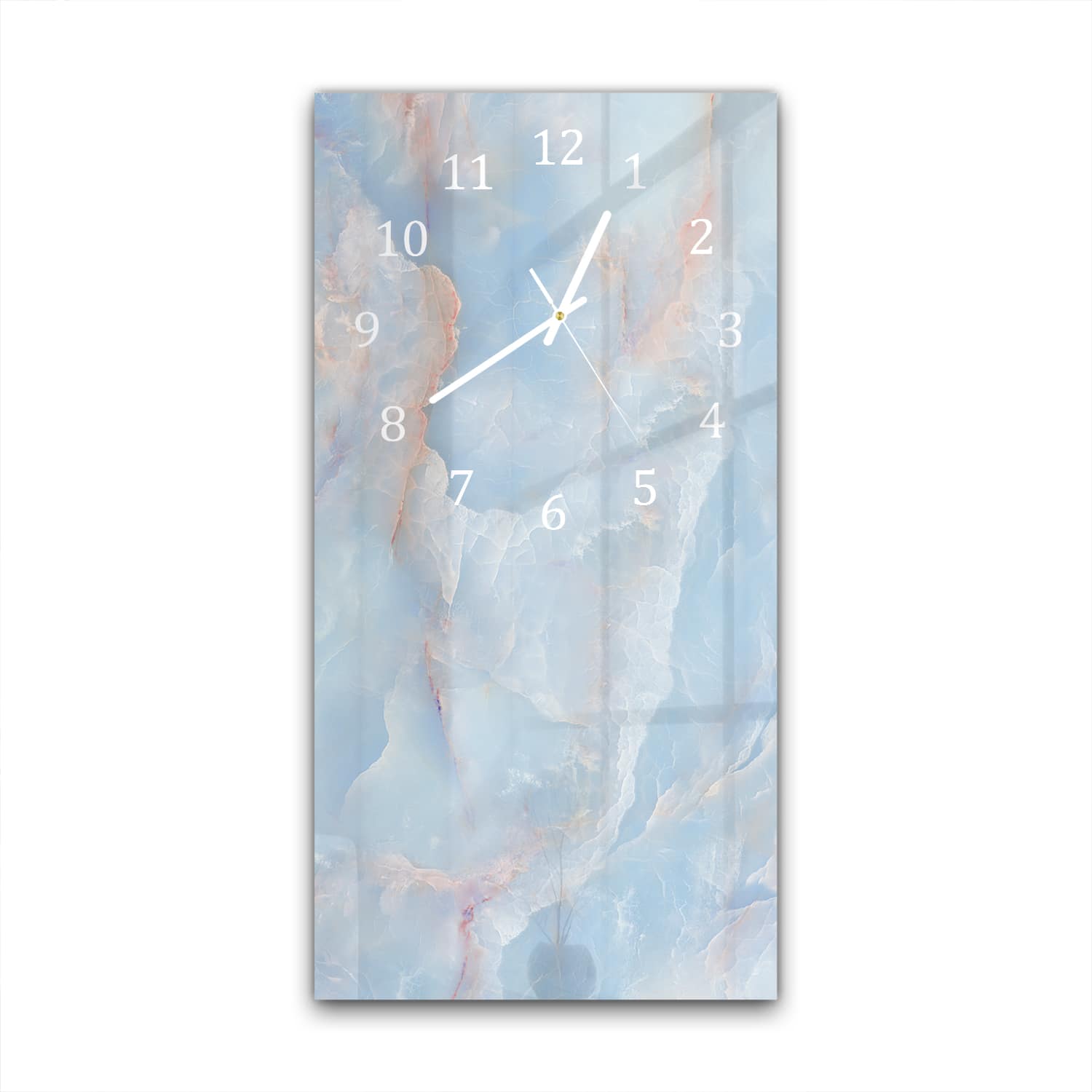 Wanduhr 30x60 - Himmlischer Marmor