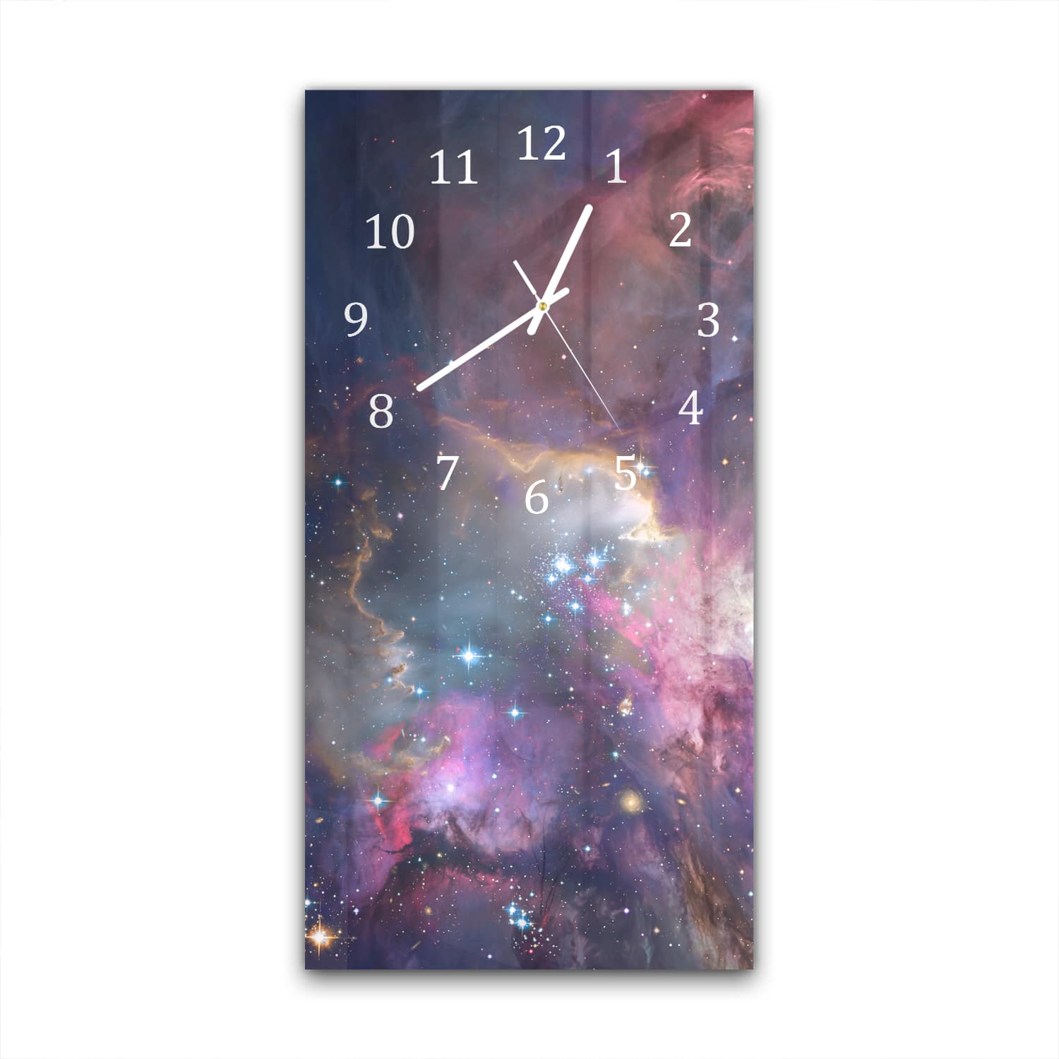 Wanduhr 30x60 - Farben der Milchstraße